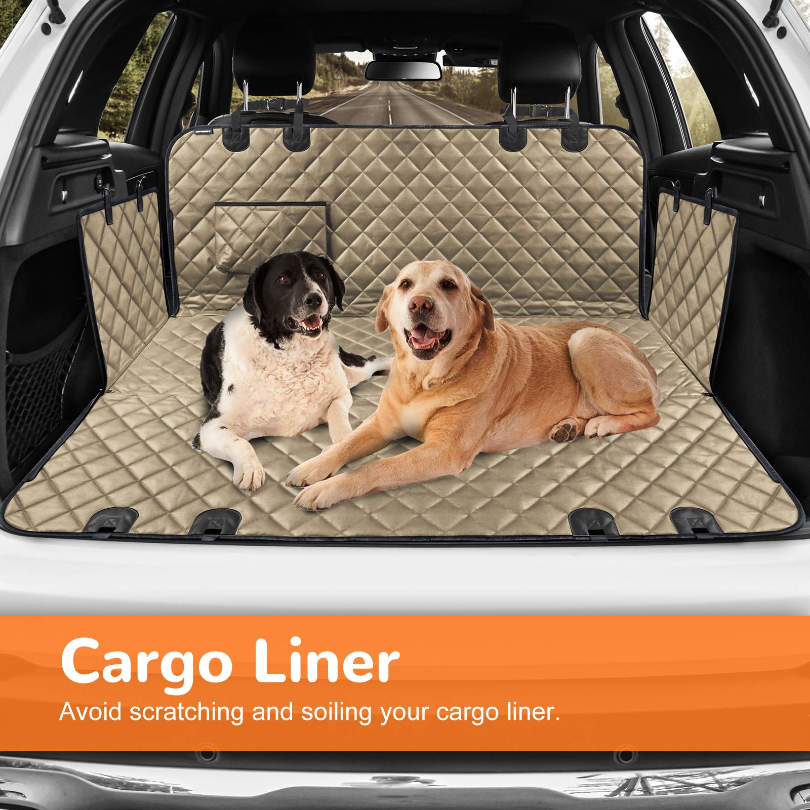 Urpower Dog Car Seat Cover For Back Seat Waterproof Seat Cover Hammock 600D Heavy Duty Scratch Proof Nonslip Durable Soft Backse