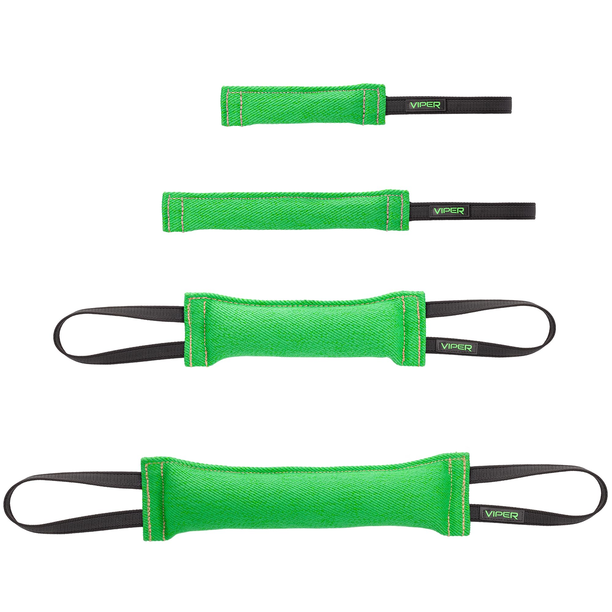 Viper Heavy Duty French Linen Dog Bite Tug Toy - K9 Trainer, Tough And Durable For Dogs Shutzhund Ipo K-9 - Green - 12In L X 1.5