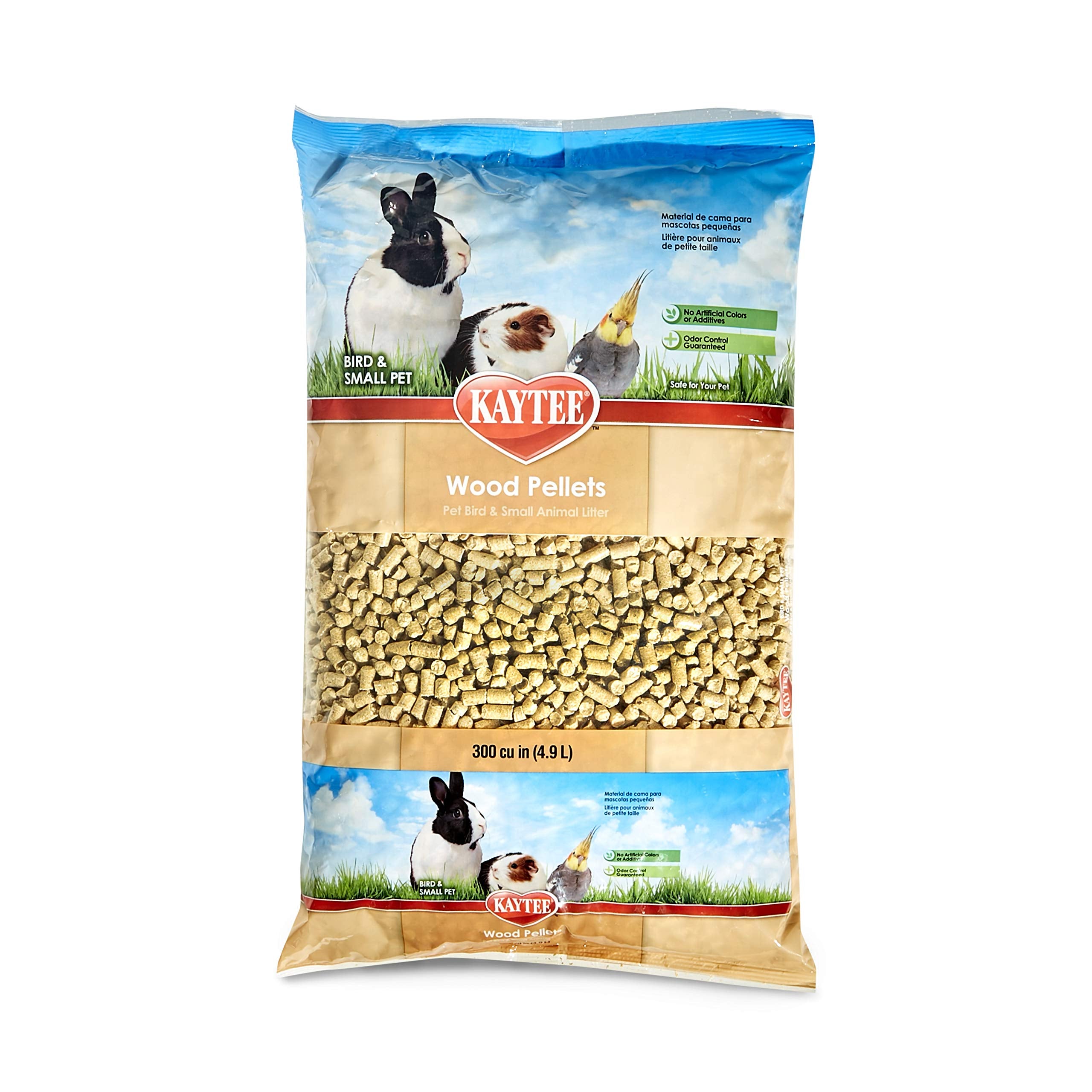 Kaytee Wood Pellets Pet Bird & Small Animal Litter For Ferrets, Guinea Pigs, Rats, Chinchillas, Hamsters, Gerbils, Rabbits, Mice, Hedgehogs And Dwarf Hamsters, 4.9 Liter, 8 Pound Bag