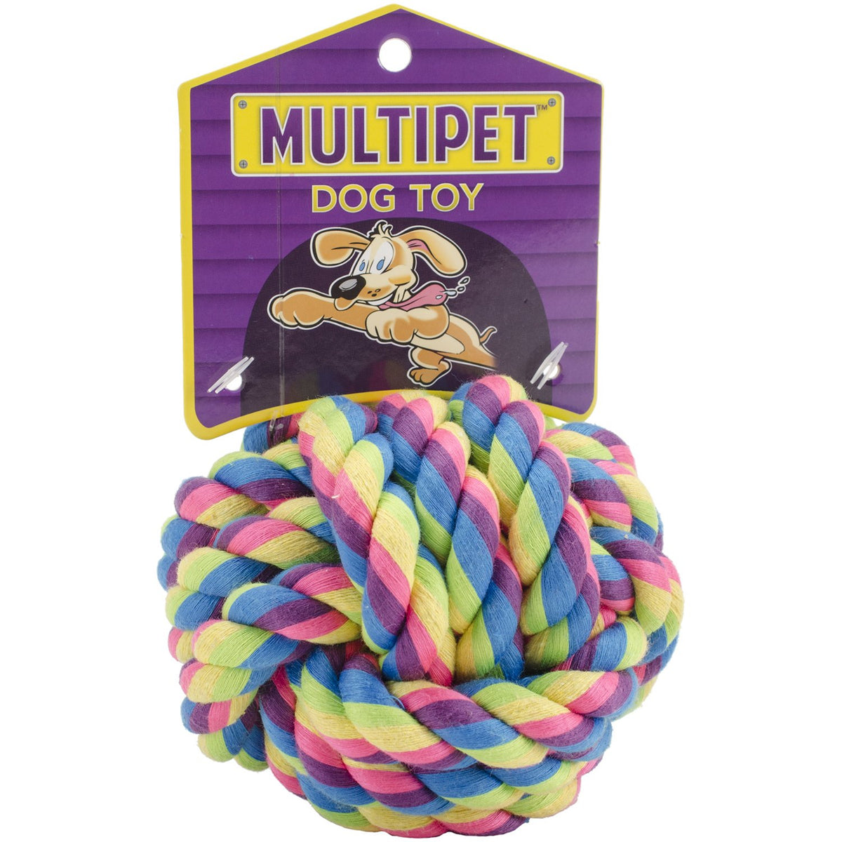 Multipet Nuts For Knots Ball Medium Dog Toy, Assorted 4 Inches