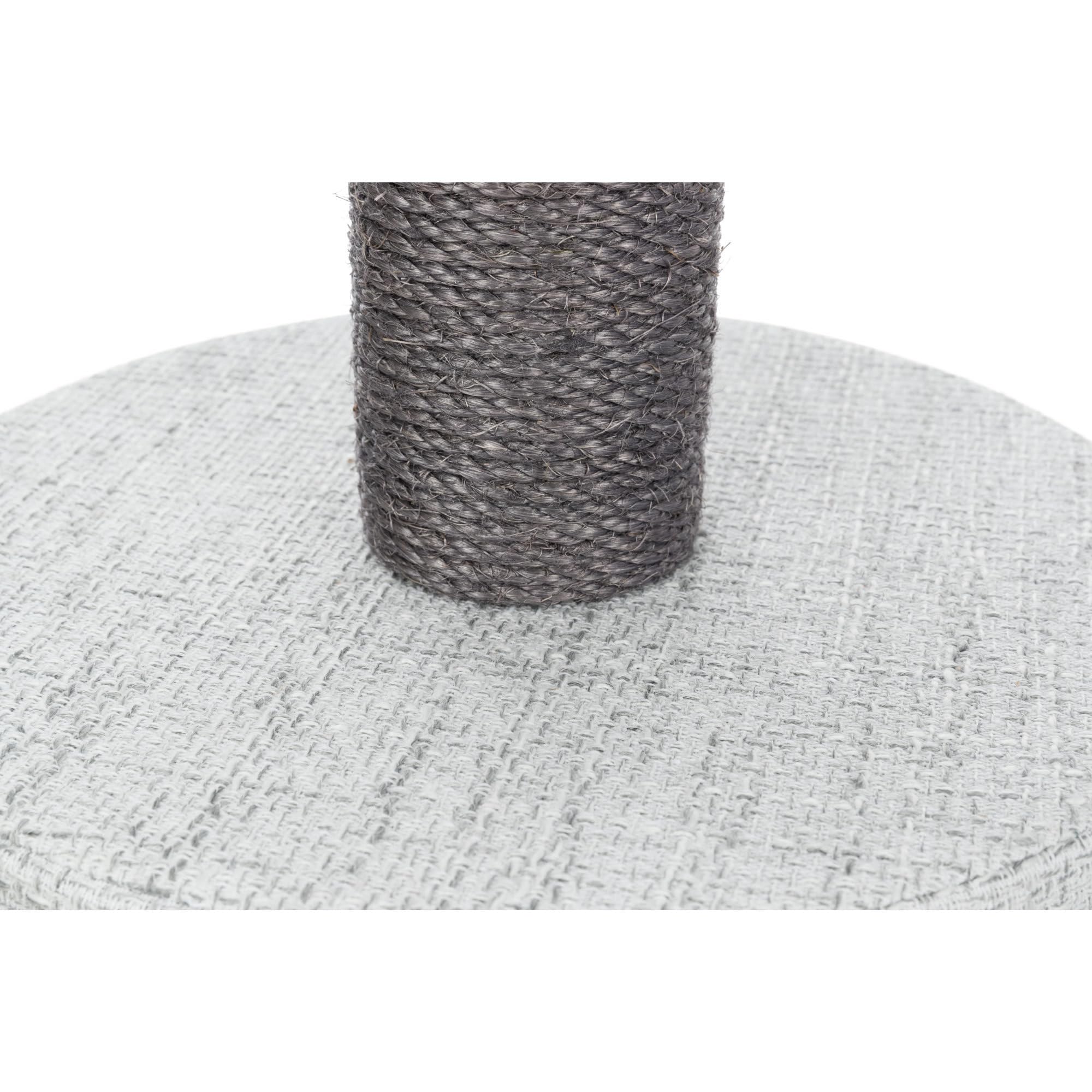 Trixie Pilar Cat Scratching Post 39.4 Inch - With Durable Sisal Rope (Gray) And Condo, Two Platforms, Top Platform With Backrest
