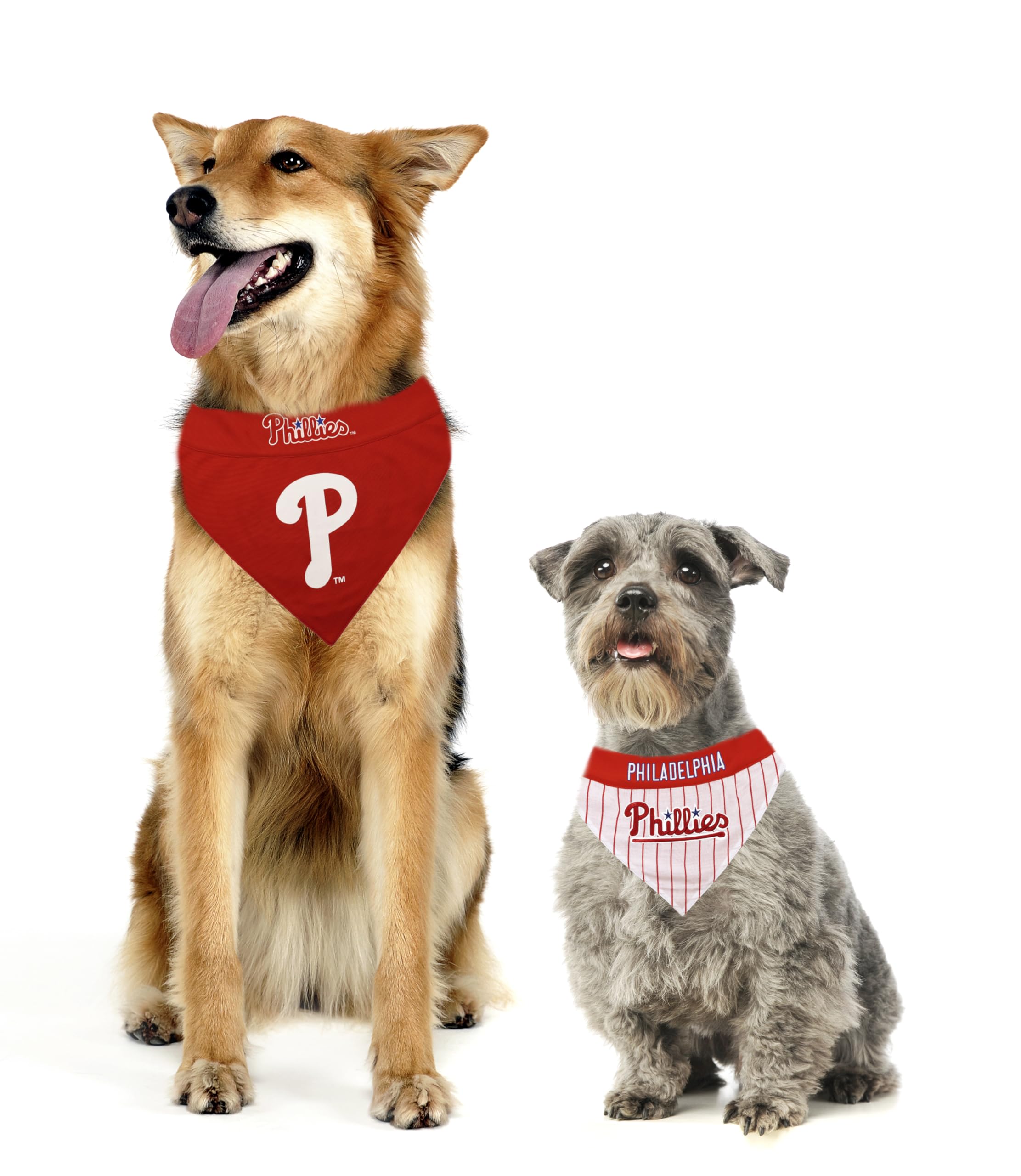 Pets First Php-3217-L-Xl Mlb Philadelphia Phillies Reversible Pet Bandana, Large/X-Large, Mlb Team Color