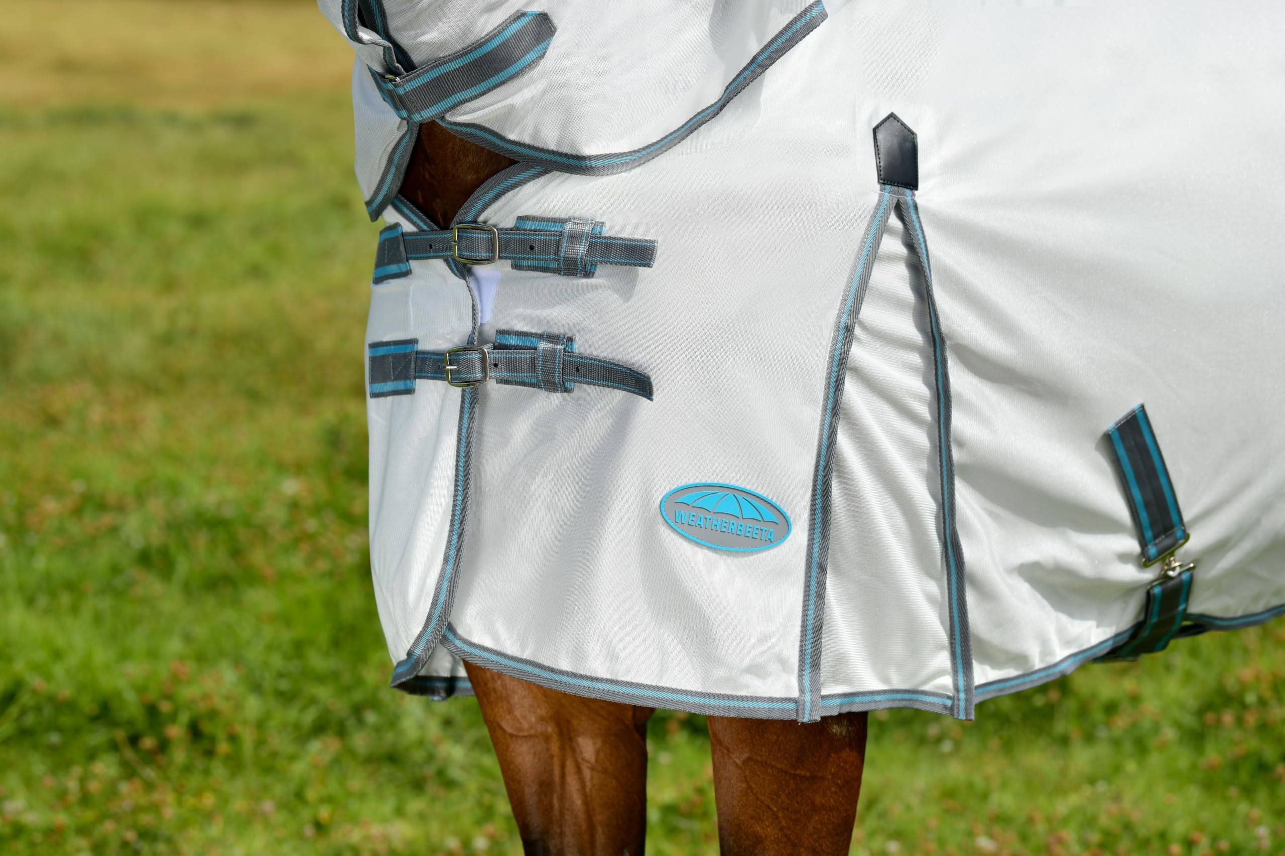 Weatherbeeta Comfitec Essential Mesh Ii Combo Neck, White/Grey/Bright Blue, 84''