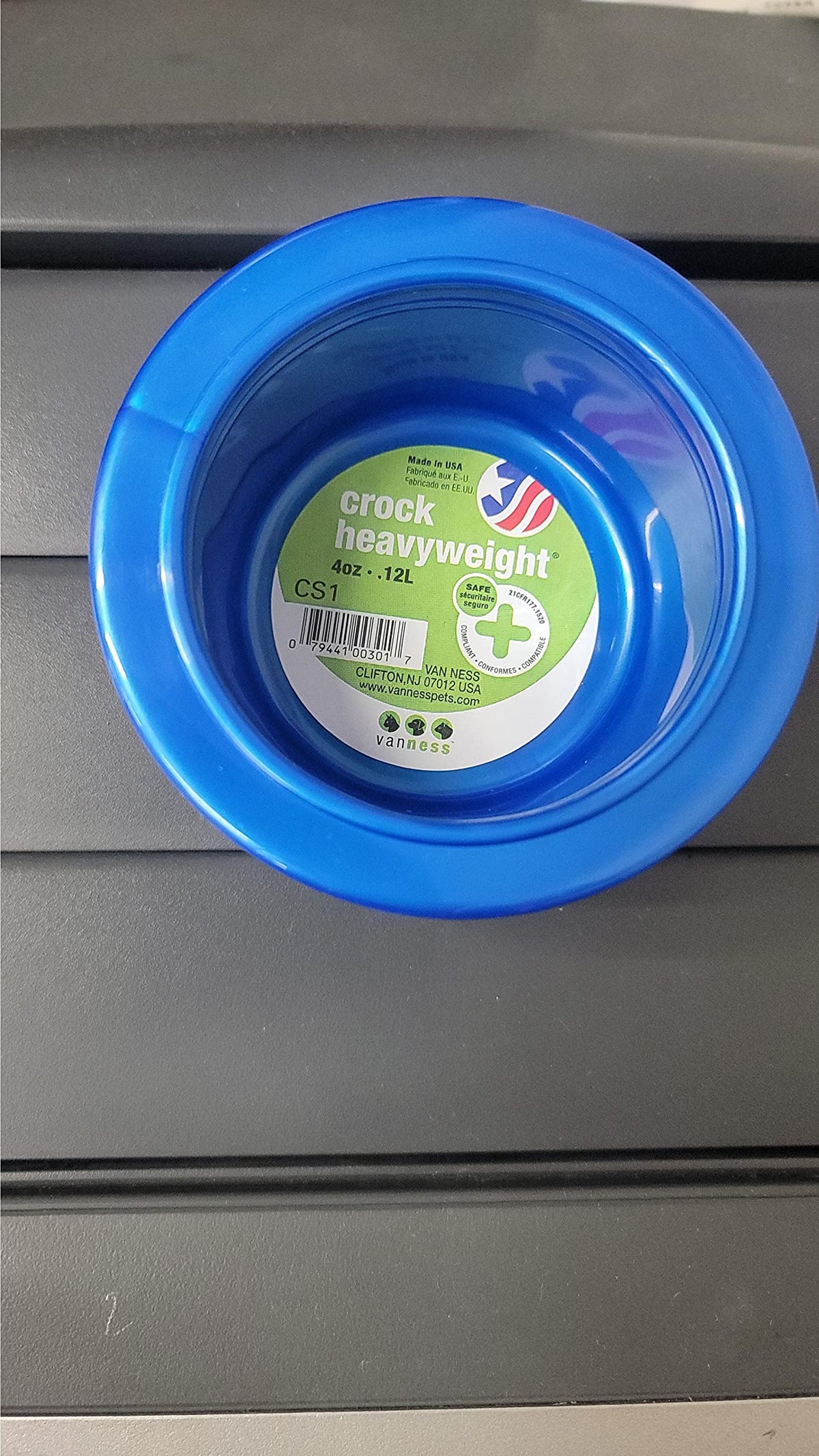Van Ness Solid Crock Pet Dish Capacity: X-Small (4 Oz.)