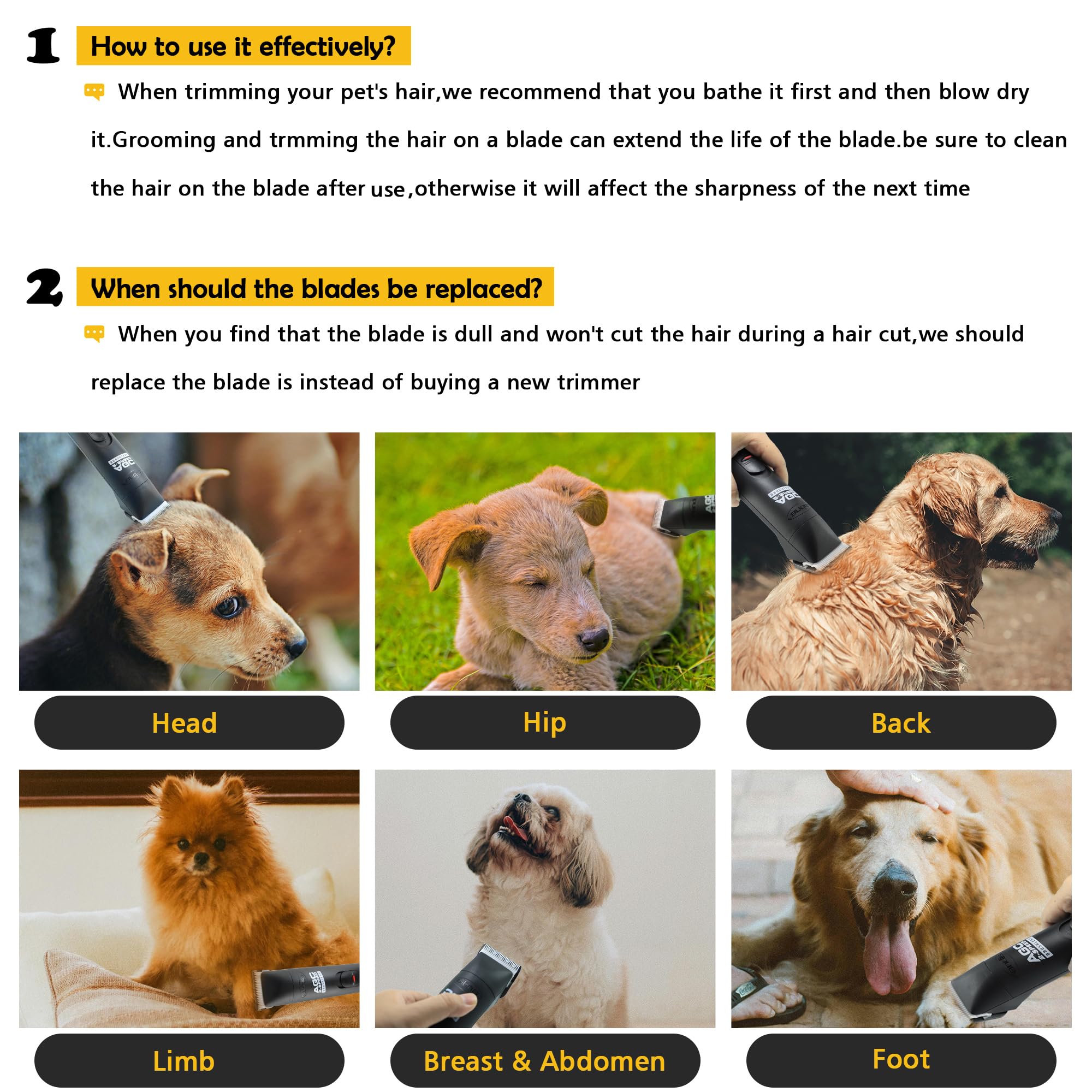 Ownlifeyf 10# Pet Grooming Clipper Replacement Blades, Detachable Blade Compatible With Andis/Wahl/Oster Dog Clippers,10 Blade 1