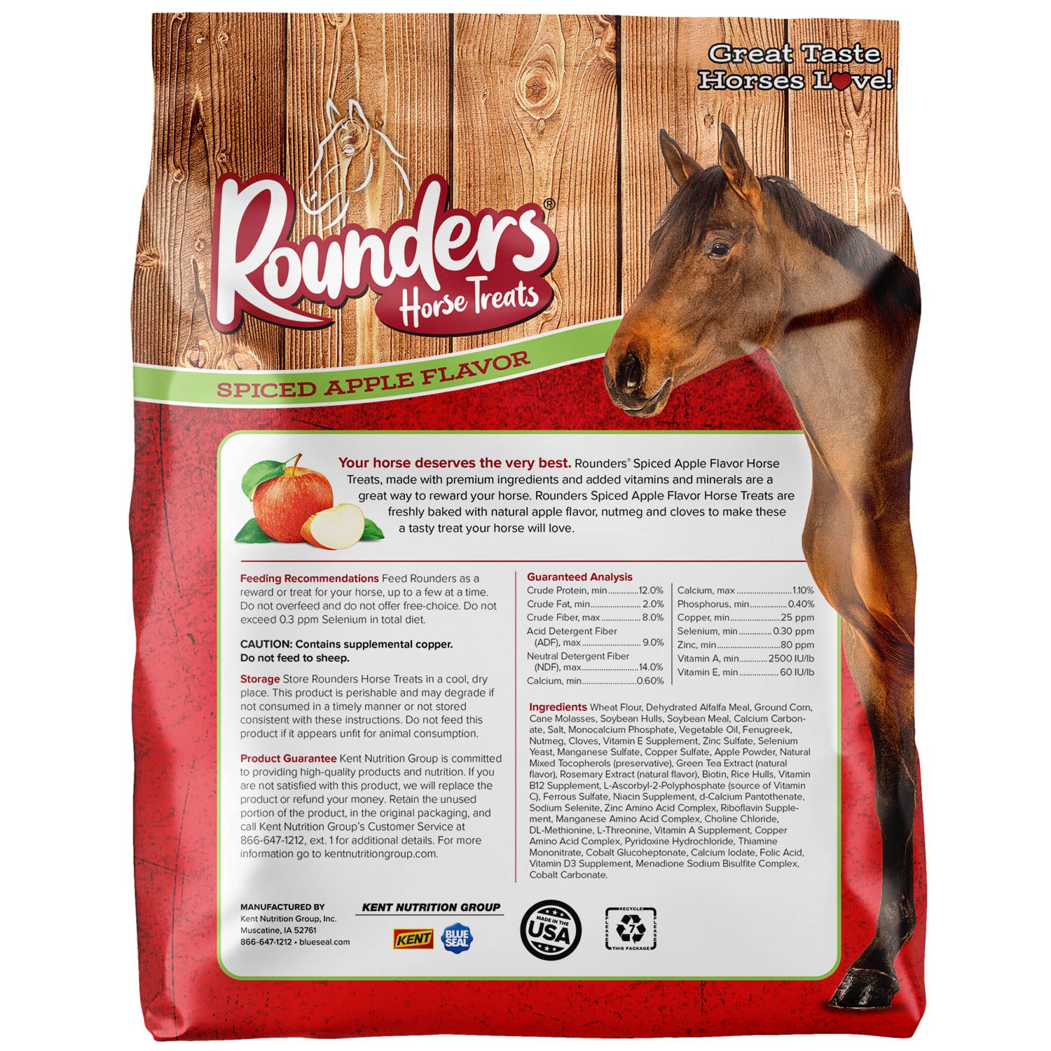 Kent Nutrition Group-Bsf 1537 Apple RounderS Horse Treat, 30 Oz