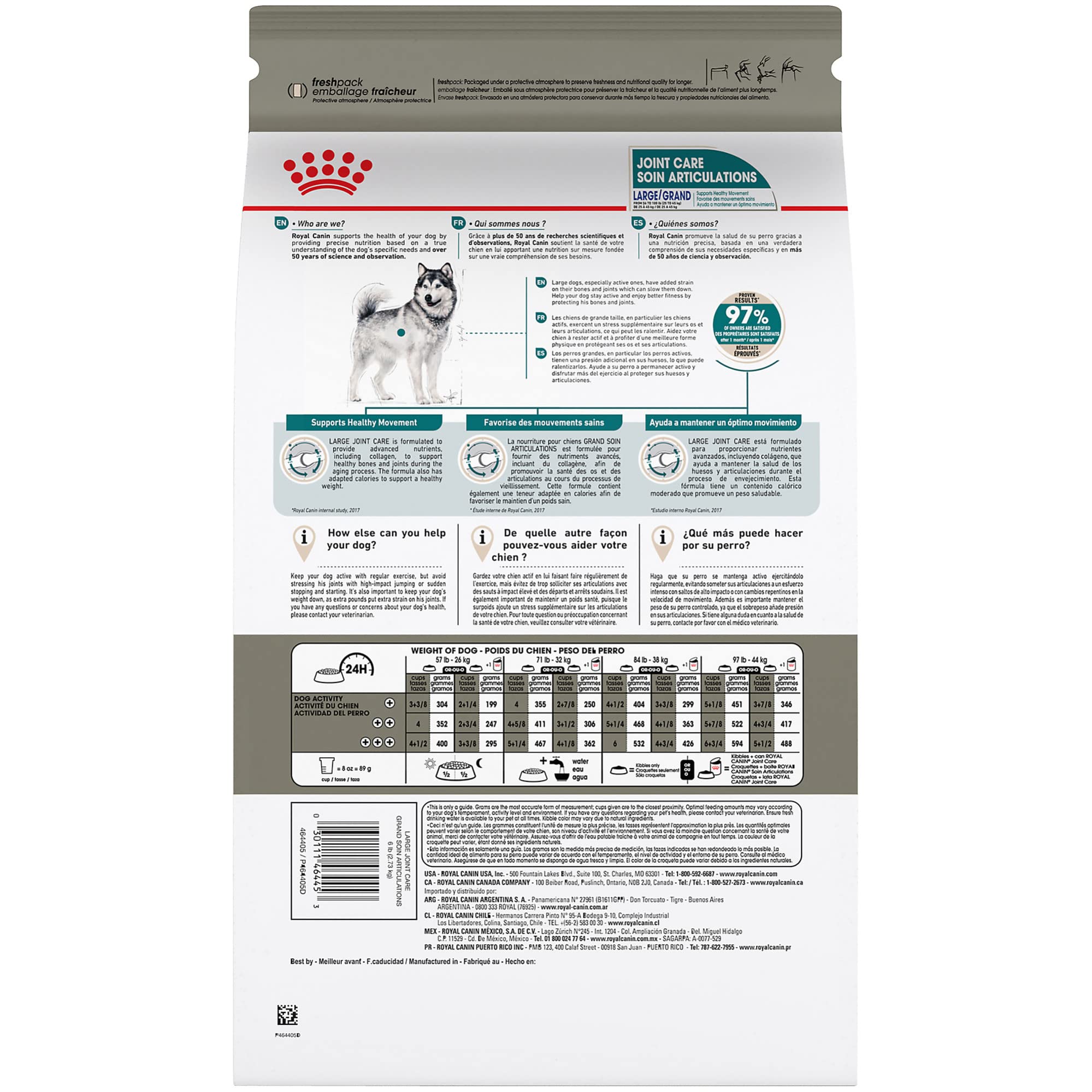 Royal Canin Canine Care Nutrition Large Joint Care Adult Dry Dog Food, 30 lb Bag