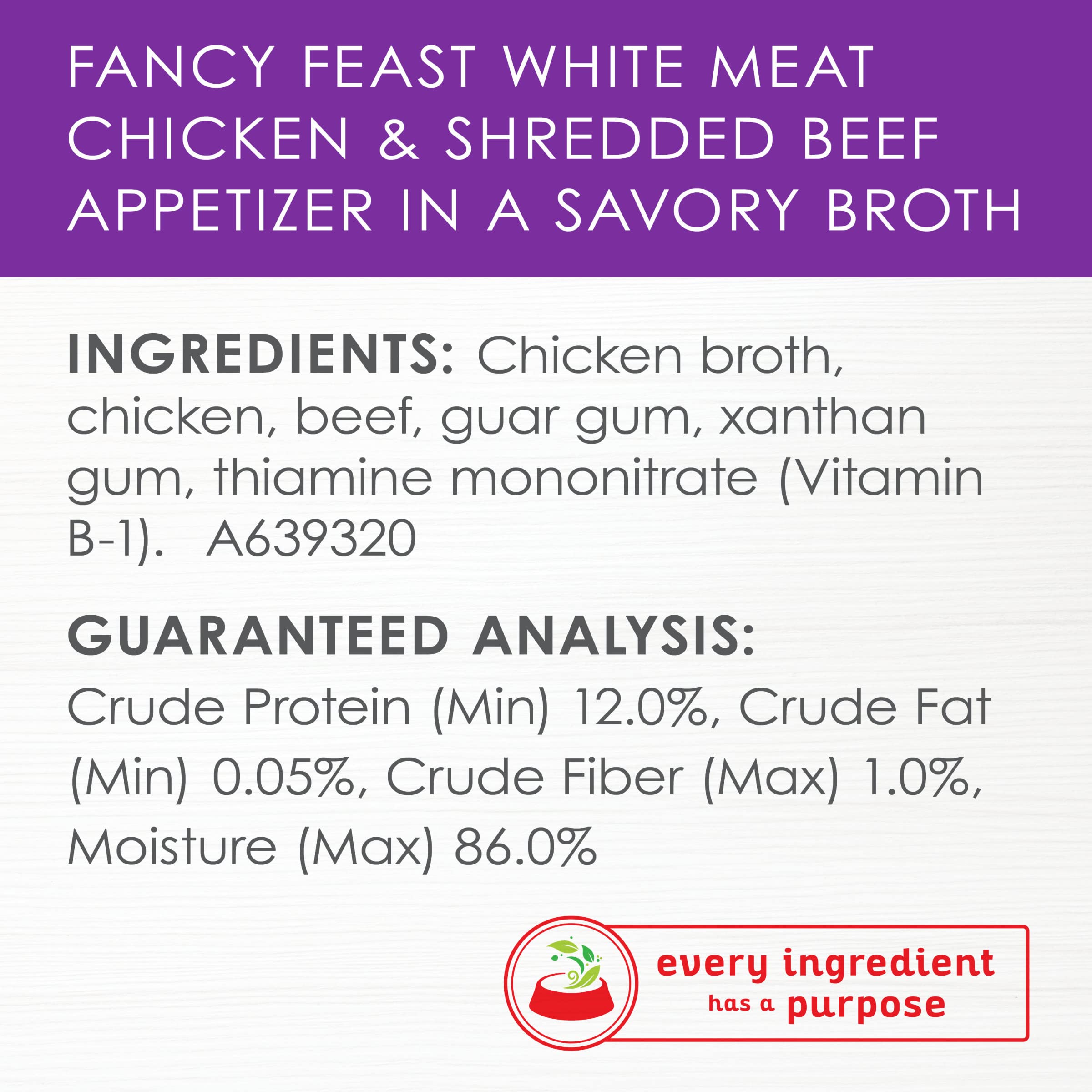 Purina Fancy Feast Appetizers Lickable Grain Free Cat Food Topper White Meat Chicken and Shredded Beef Appetizer - (Pack of 10)
