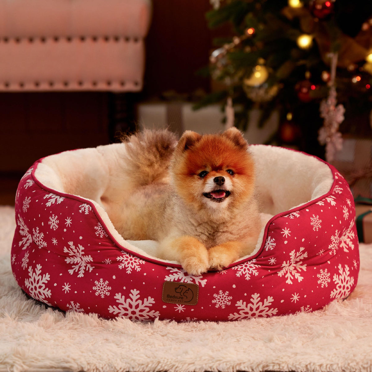 Bedsure Dog Beds For Small Dogs - Round Cat Beds For Indoor Cats, Washable Pet Bed For Puppy And Kitten With Slip-Resistant Bottom, 25 Inches, Terracotta
