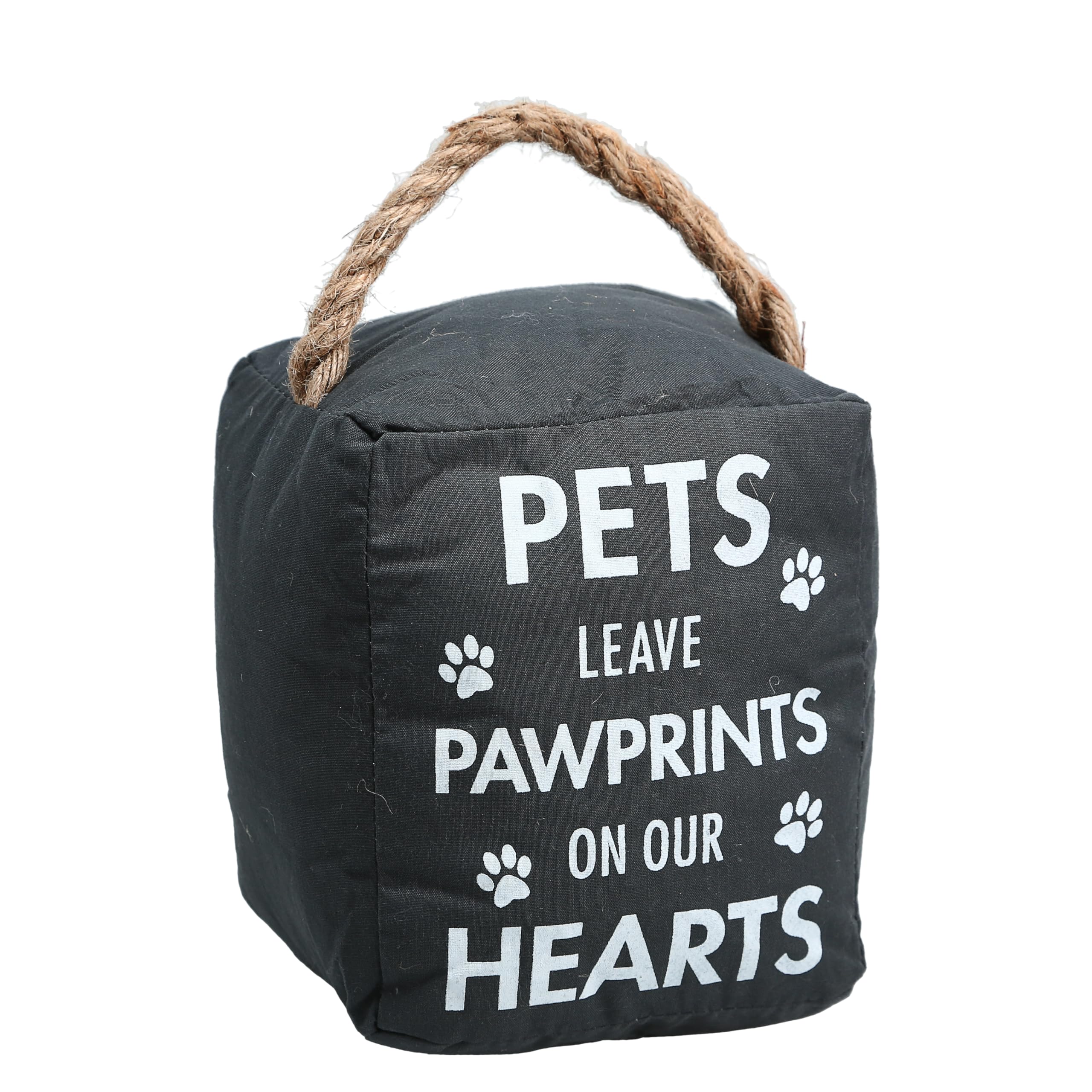 Pavilion - Pets Leave Pawprints On Our Hearts - 4'' X 6'' Housewarming Decorative Bean Bag Door Stop Stopper Holder Loss Of Pet 