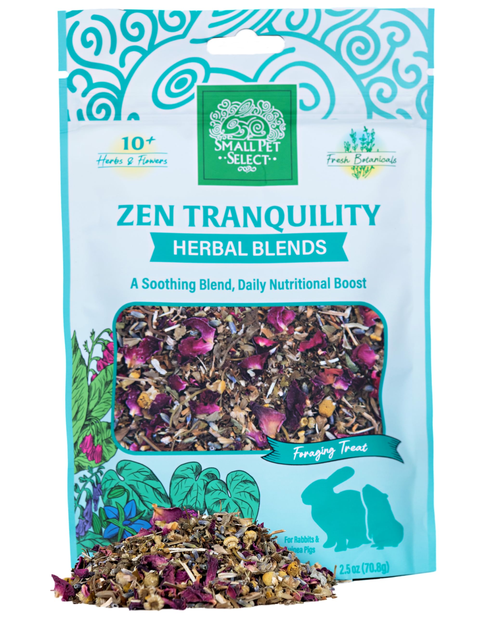 Small Pet Select - Zen Tranquility Herbal Blend, a Natural Herbal Treat for Rabbits and Guinea Pigs, 2.5oz