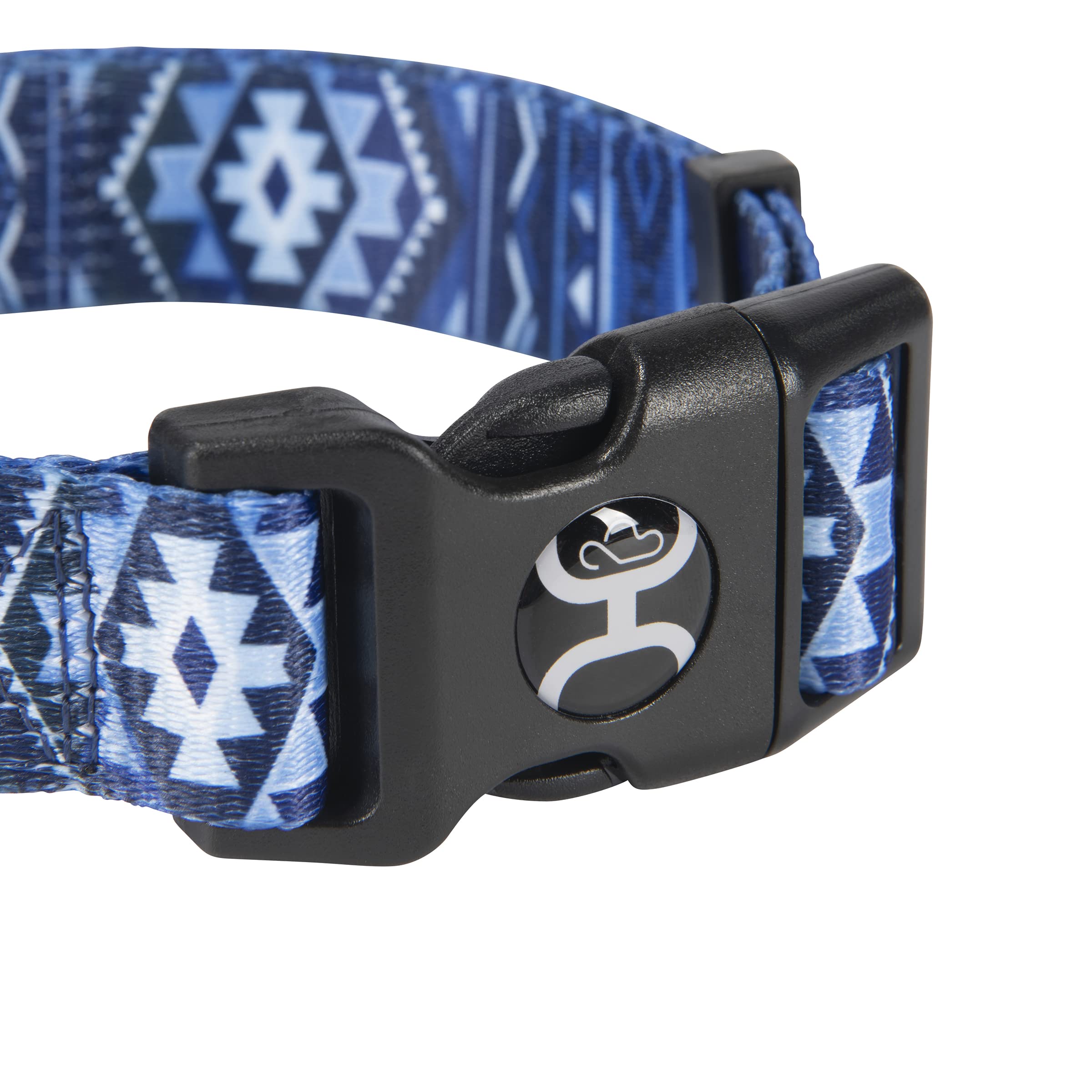 Hooey Nomad Dog Collar, Durable Polyester Webbing Collar With Graphic-Inspired Prints, Ombre Aztec, Medium
