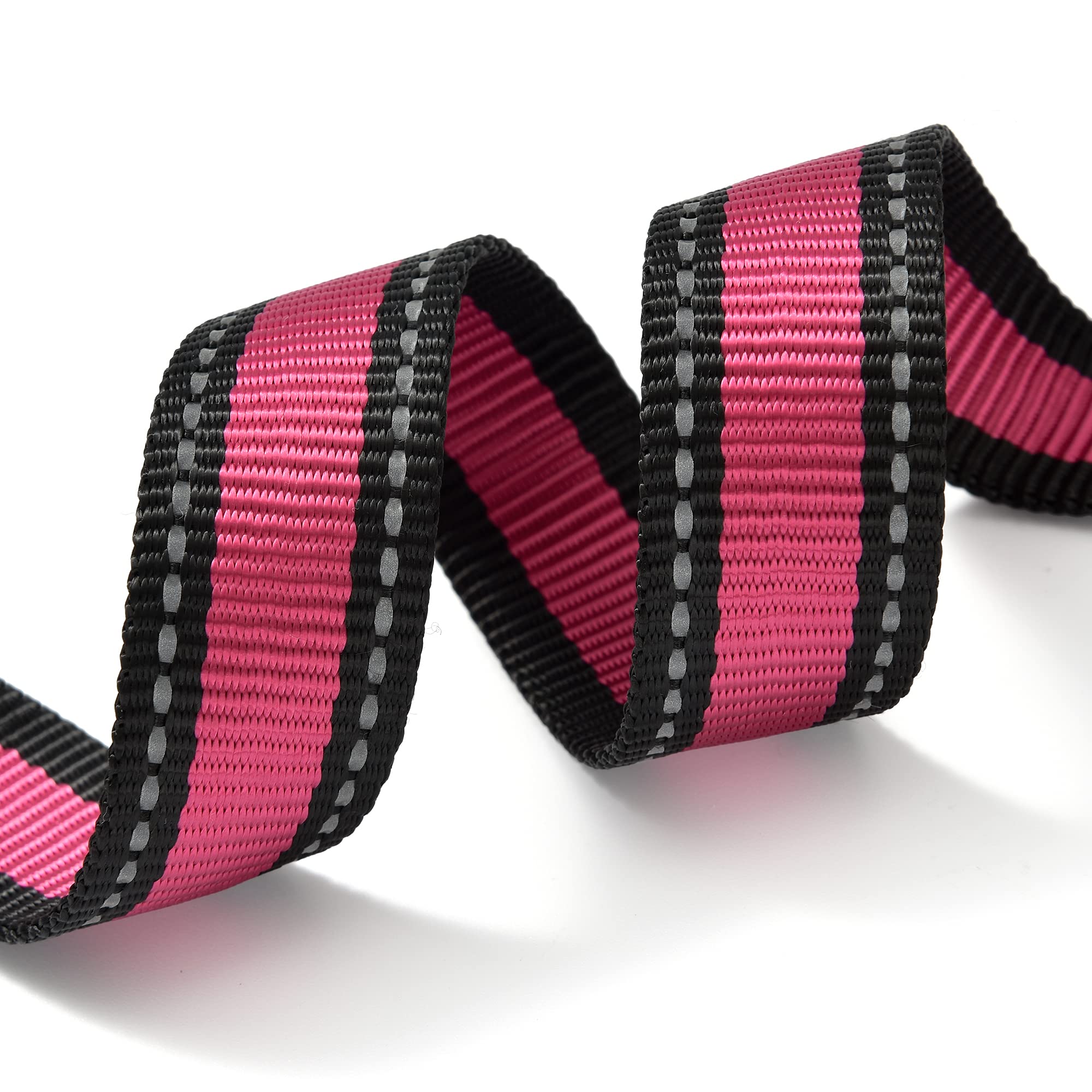 Mile High Life Dog Collar | Nylon Reflective Dog Collars | Light Weight Puppy Collars | Pink Dog Collars For Large Dogs (Pink, L