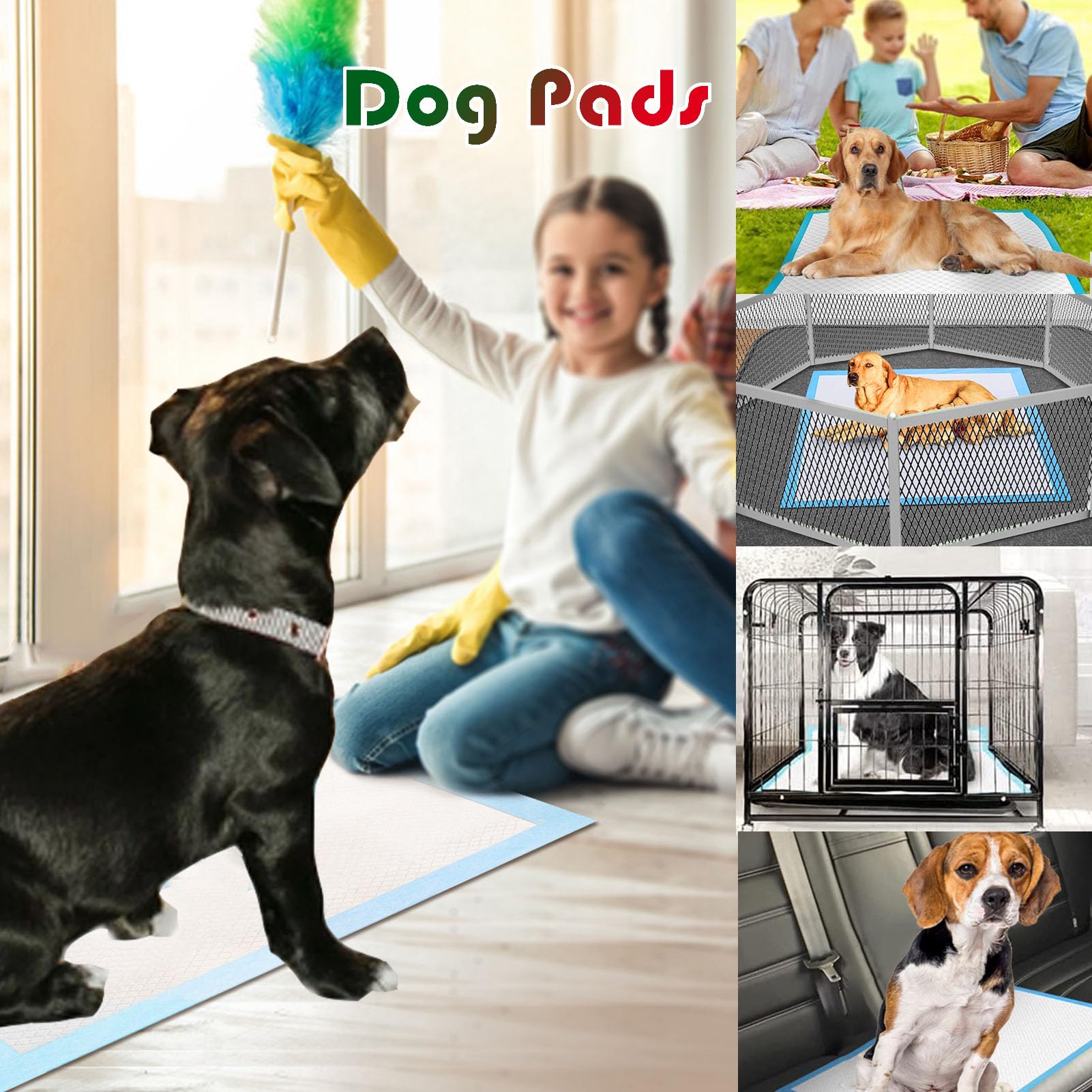 ZJYXJK 30 Count Dog Pee Pads Extra Large,36x36Pee Pads for Dogs Absorbent & Leak-Proof,Disposable Pet Training and Puppy Pads fo