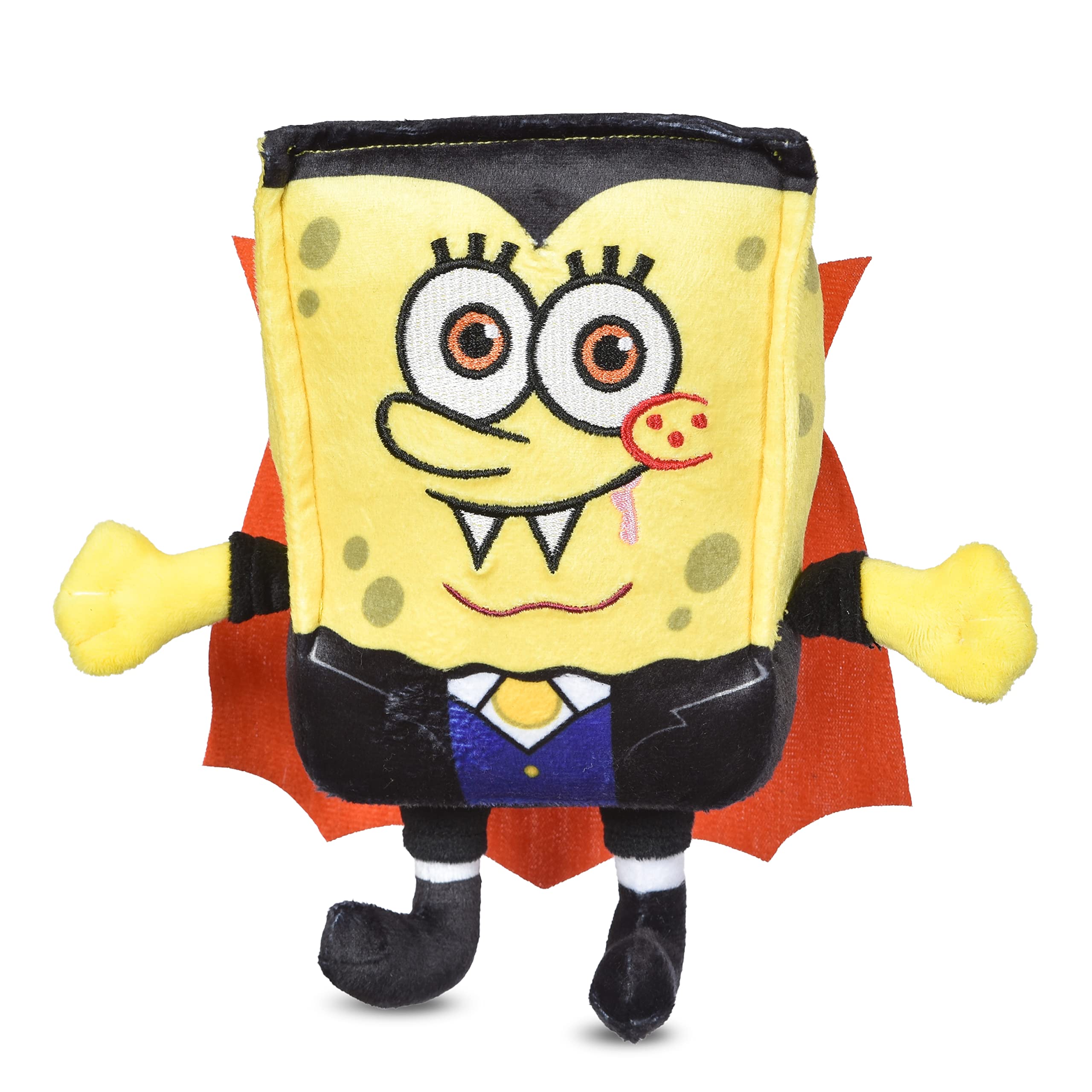 Spongebob Squarepants For Pets 9' Halloween Dracula Plush Squeaker Pet Toy | Soft Spongebob Squeaky Dog Toy | Adorable Halloween Toys For All Dogs, Official Dog Toy Product Of Spongebob For Pets