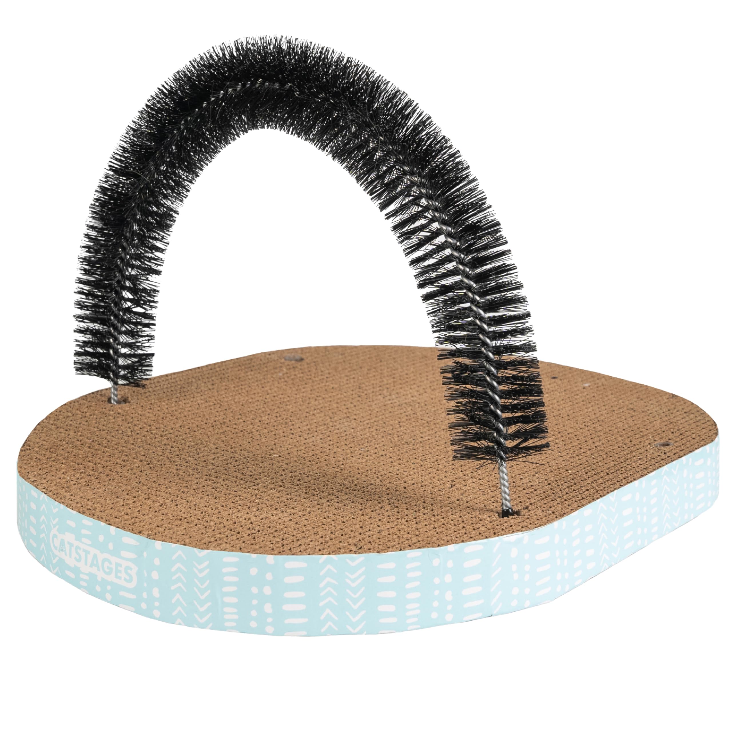 Catstages Scratch & Groom Corrugated Cat Scratch Pad With Catnip