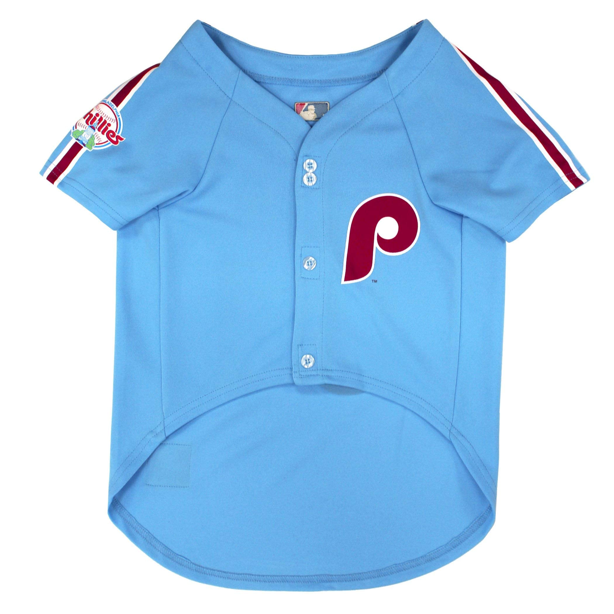Mlb Philadelphia Phillies Vintage Throwback Jersey For Dogs & Cats In Team Color. Comfortable Polycotton Material, Extra Large