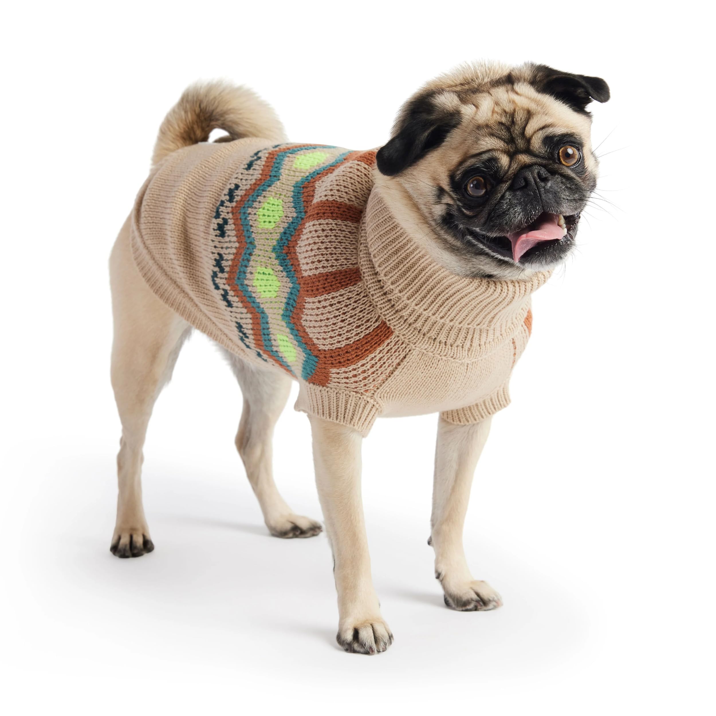 Gf Pet Heritage Sweater Dog Pullover – Classic Ribbed Knit Sweater For Dogs | Soft & Warm Acrylic | Timeless Design | Small, Medium, Large Pets – Sand, 3Xs