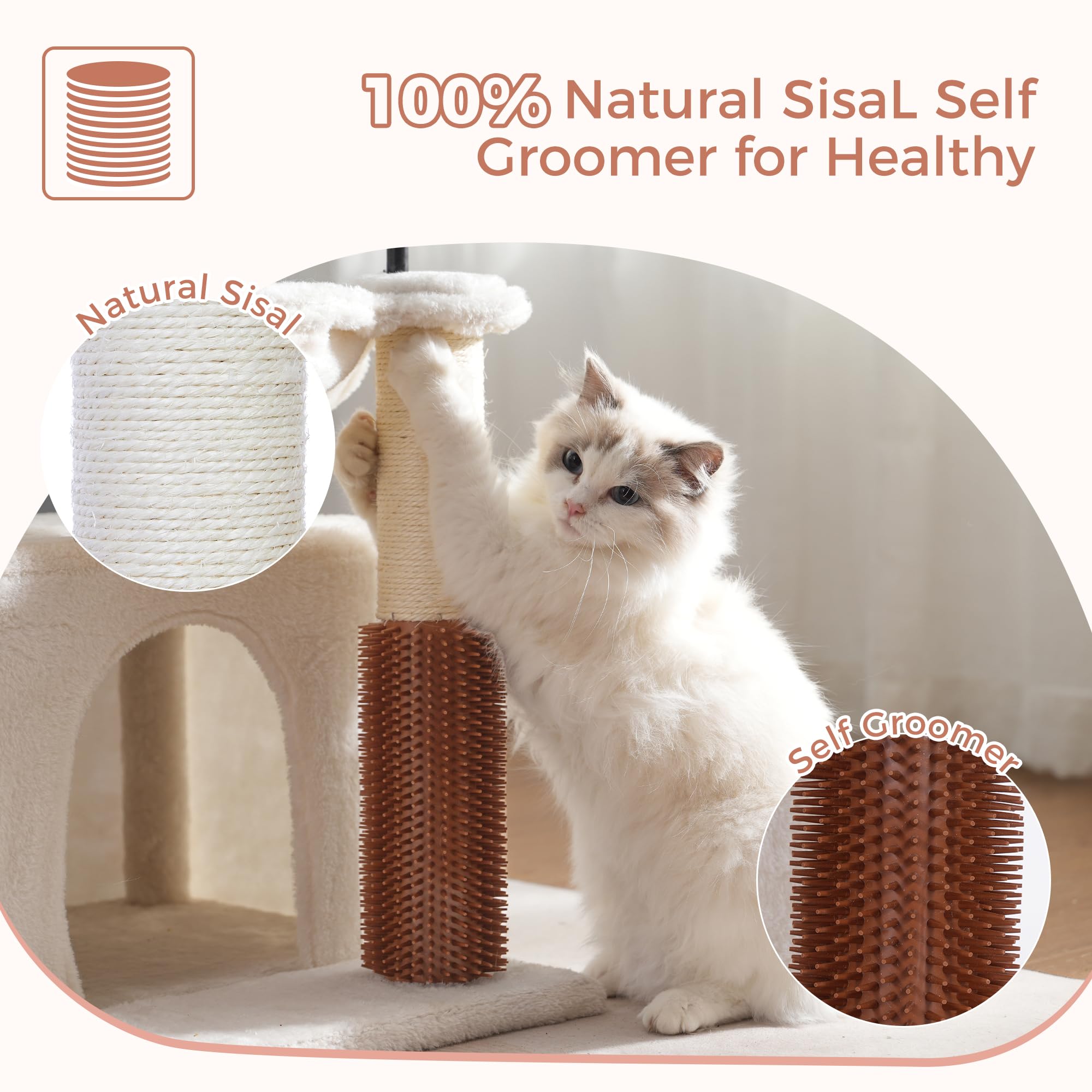 Pawfessor Cat Tree 32 Inches Small Cat Tree For Large Cats Adult Cat Tower With Scratching Post,15.7   Large Hammock And Self Gr