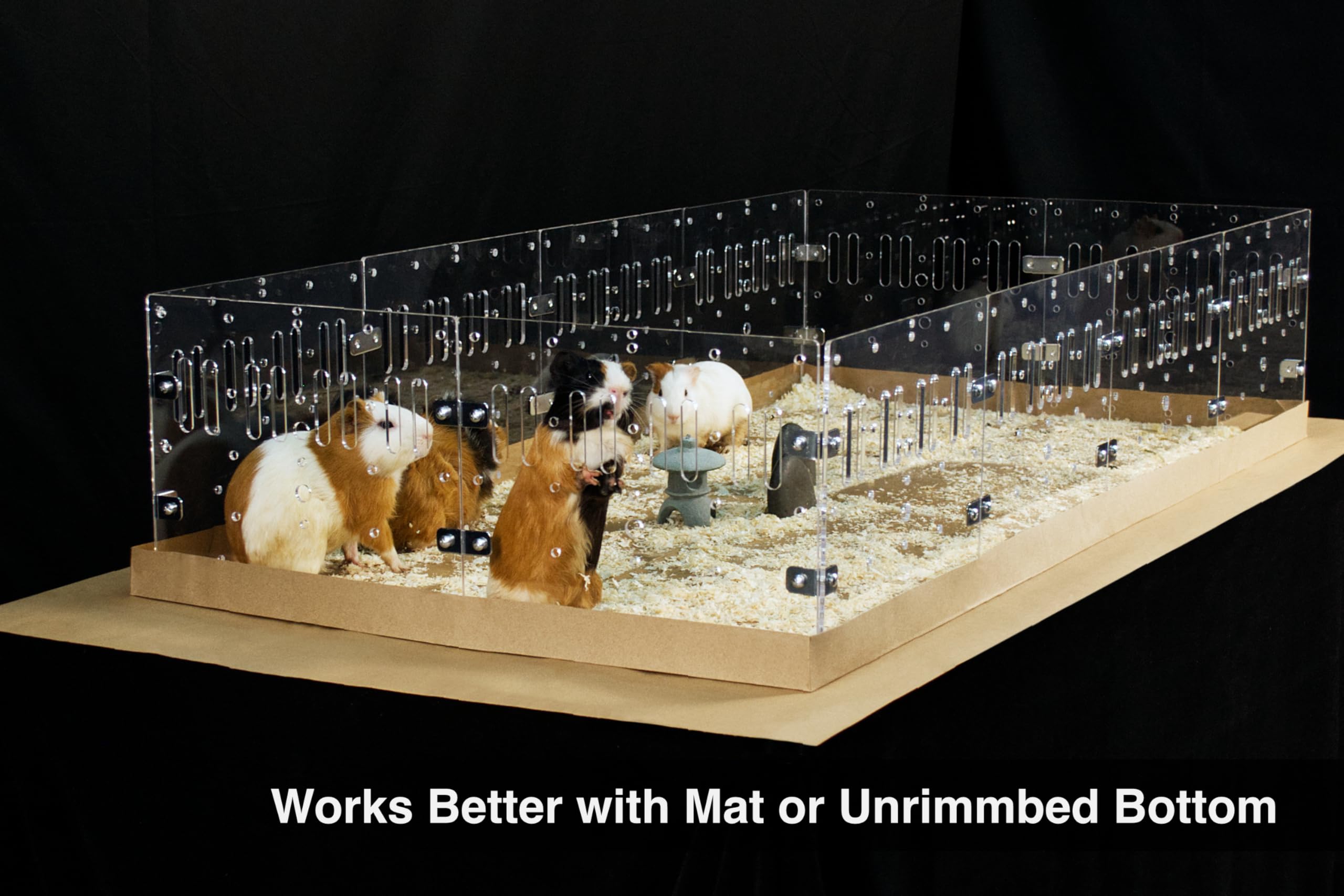 GuineaLoft 4x2ft Cage Disposable Bottom (6-Month Supply) - Large Liner Bag for Guinea Pig Cage Bottom, Water-Resistant Kraft Pap