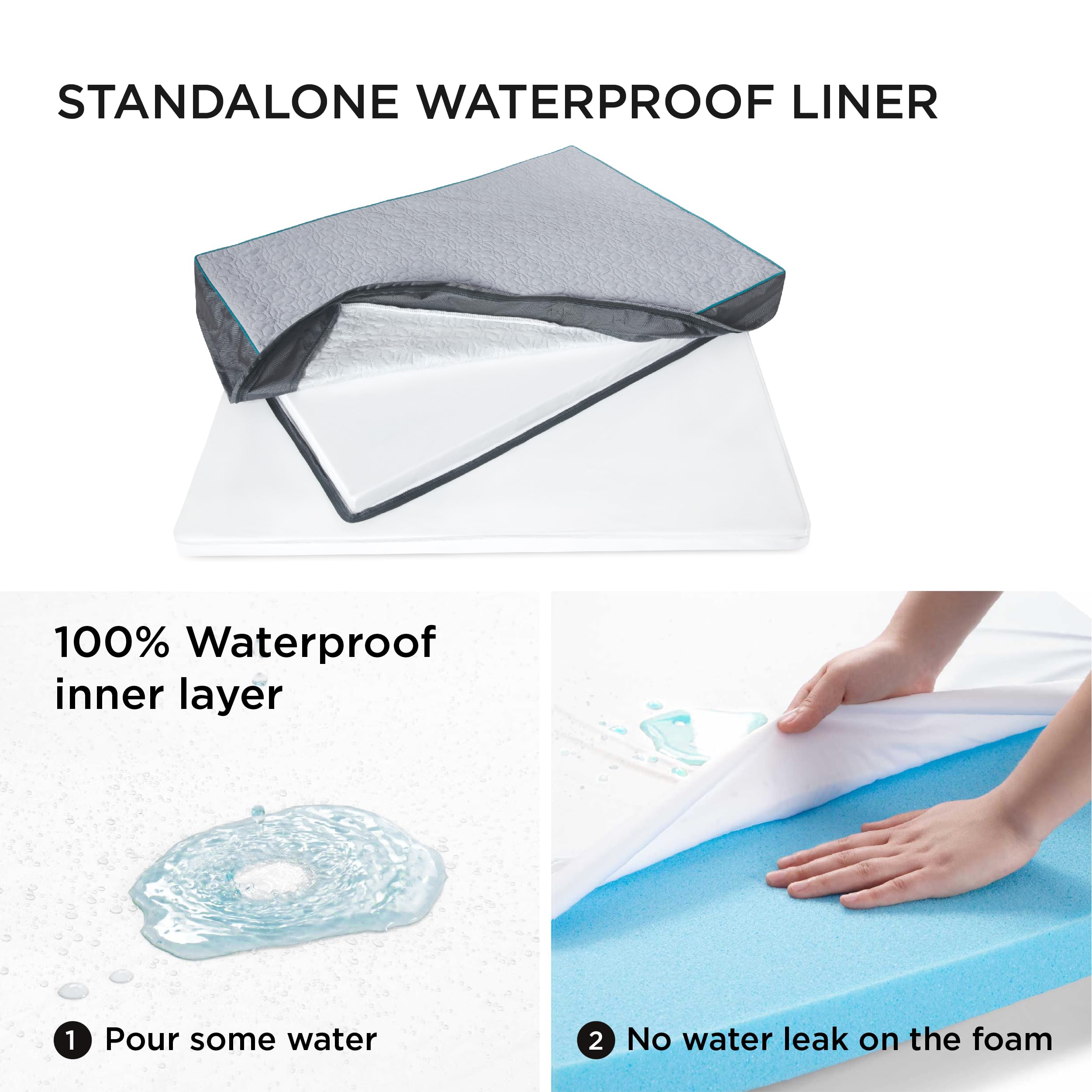 Bedsure Orthopedic Dog Bed For Large Dogs - Memory Foam Pet Mat, 2-Layer Thick Pet Mattress With Removable Washable Cover And Wa