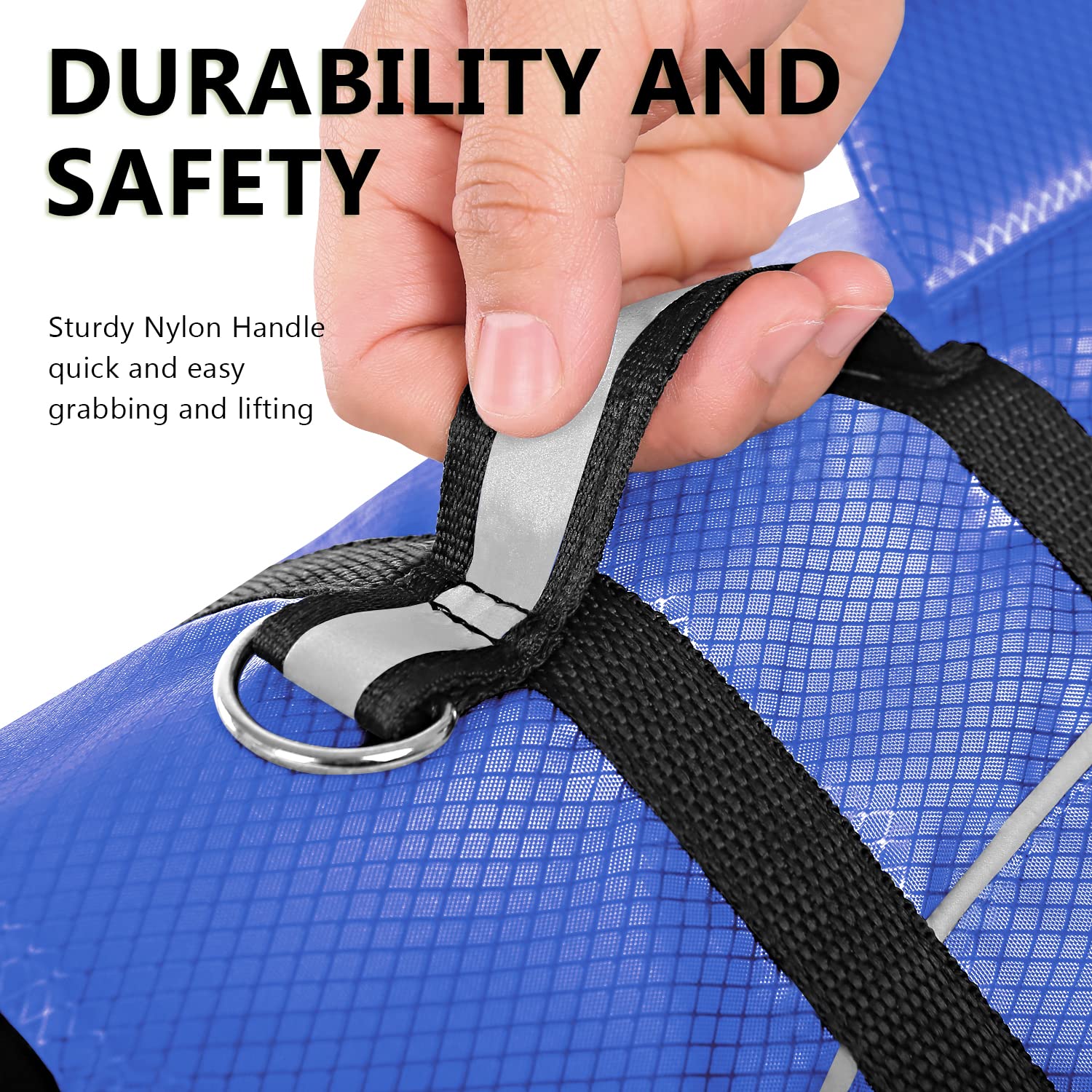 Ripstop Dog Life Jacket Shark Life Vest For Dogs, Safety Lifesaver With High Buoyancy And Lift Handle For Small And Medium Breeds(Blue L)