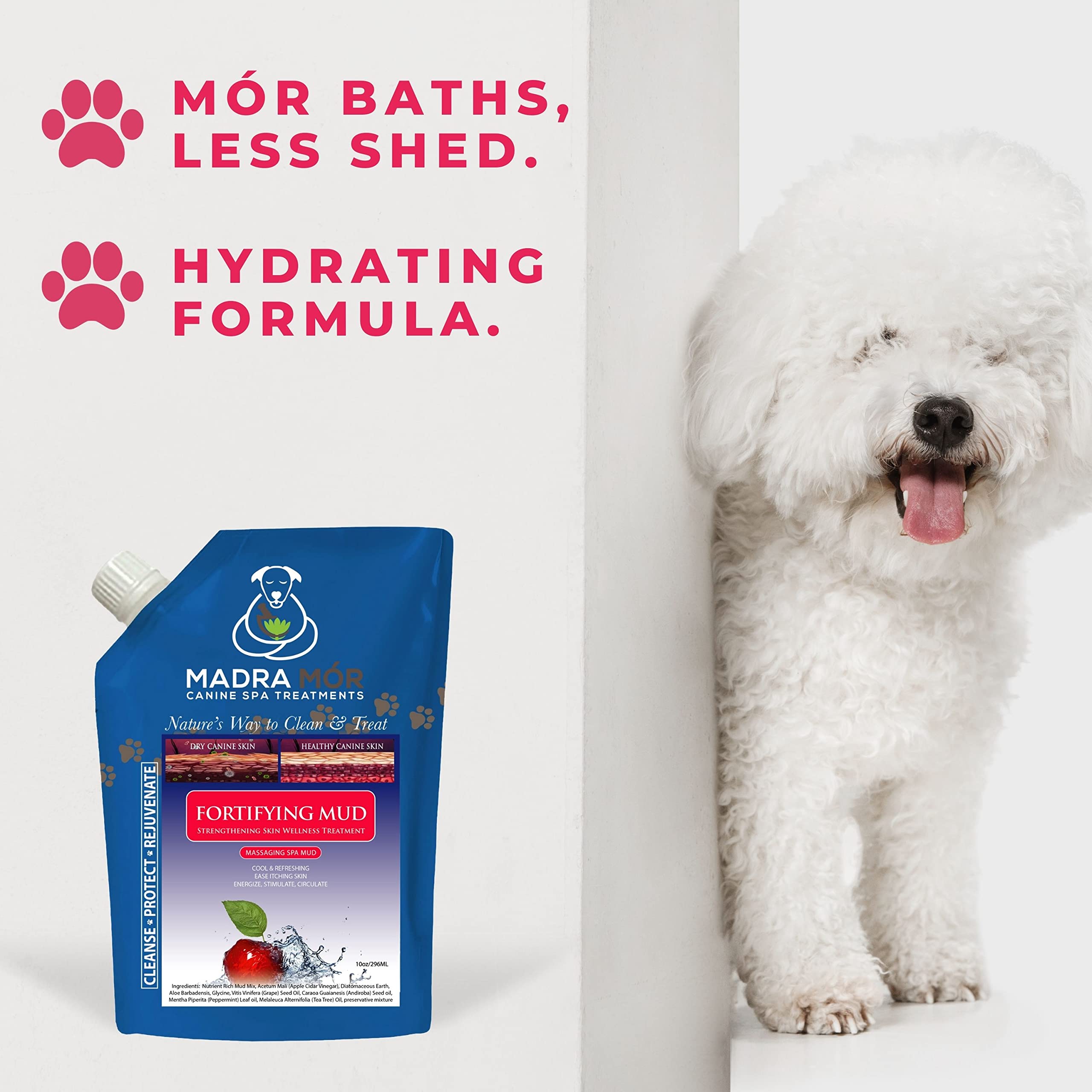 Worldwide Nutrition Bundle: Madra Mor Fortifying Mud - Dog Essentials Mud Bath, Dog Grooming, Dry Skin for Dogs Treatment, Dog C
