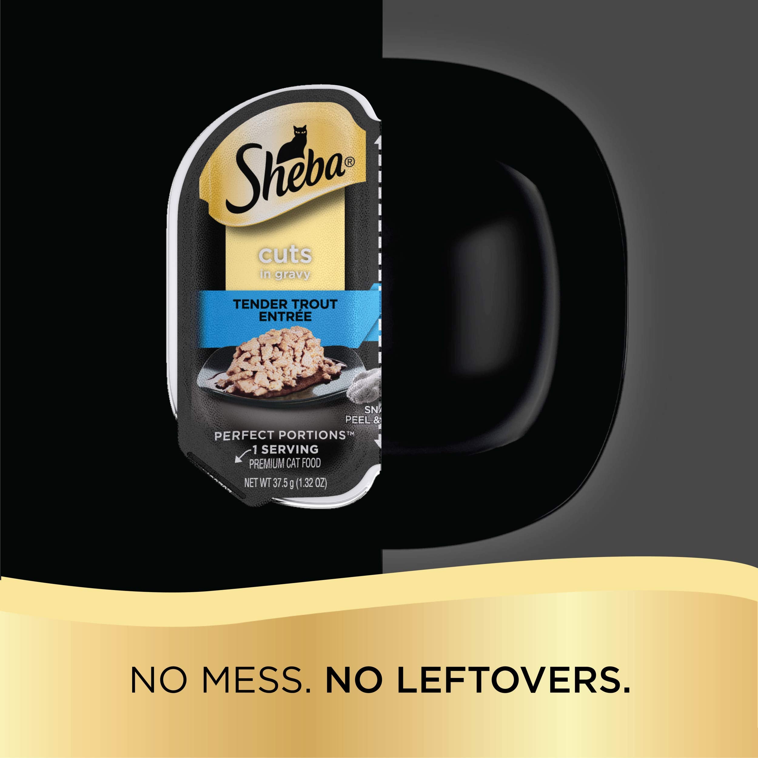 Sheba Perfect Portions Wet Cat Food Cuts in Gravy Tender Trout Entree, 2.6 oz., Twin-Pack Trays (24 Count, 48 Servings)
