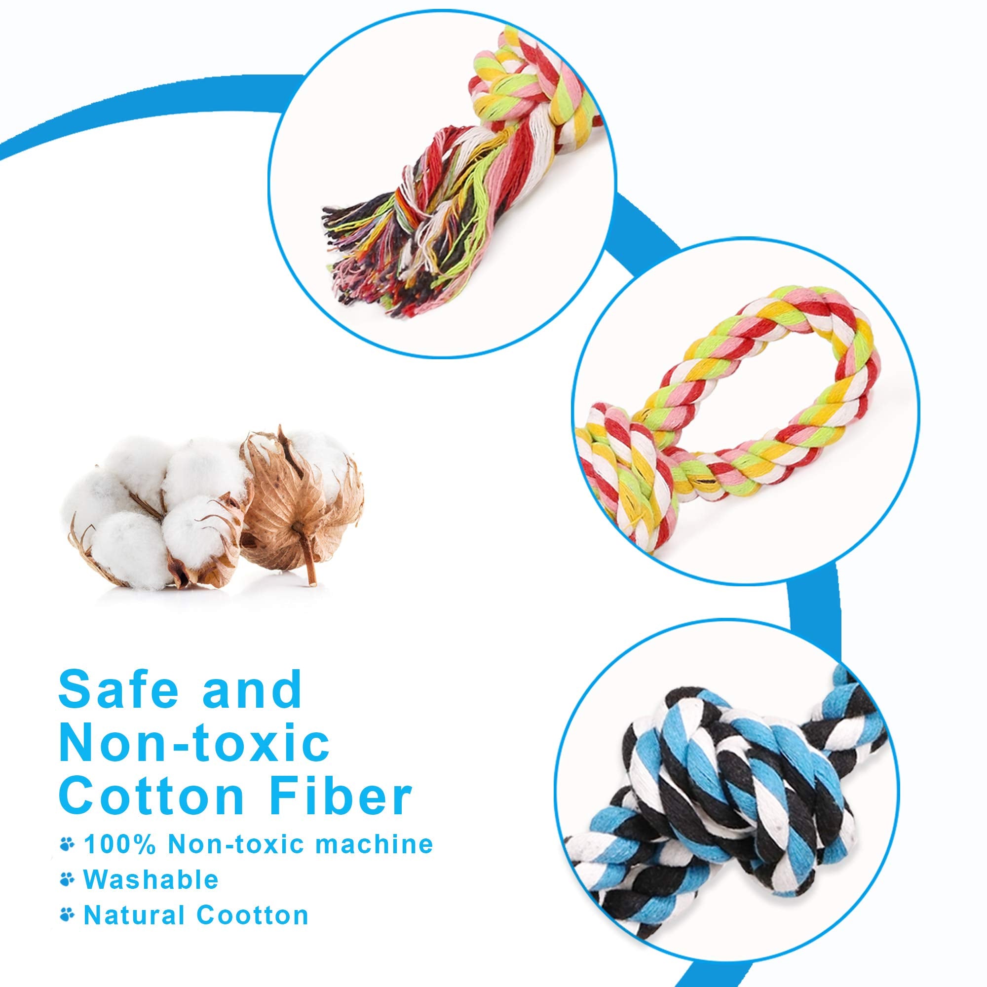 Upsky Dog Rope Toys Dog Grinding Teeth 2 Nearly Indestructible Dog Toys, Rope Toy For Large Dogs, Dental Cleaning Chew Toys, Dog Tug Toy For Boredom, Dog Rope Toy For Aggressive Chewers (2 Packs)