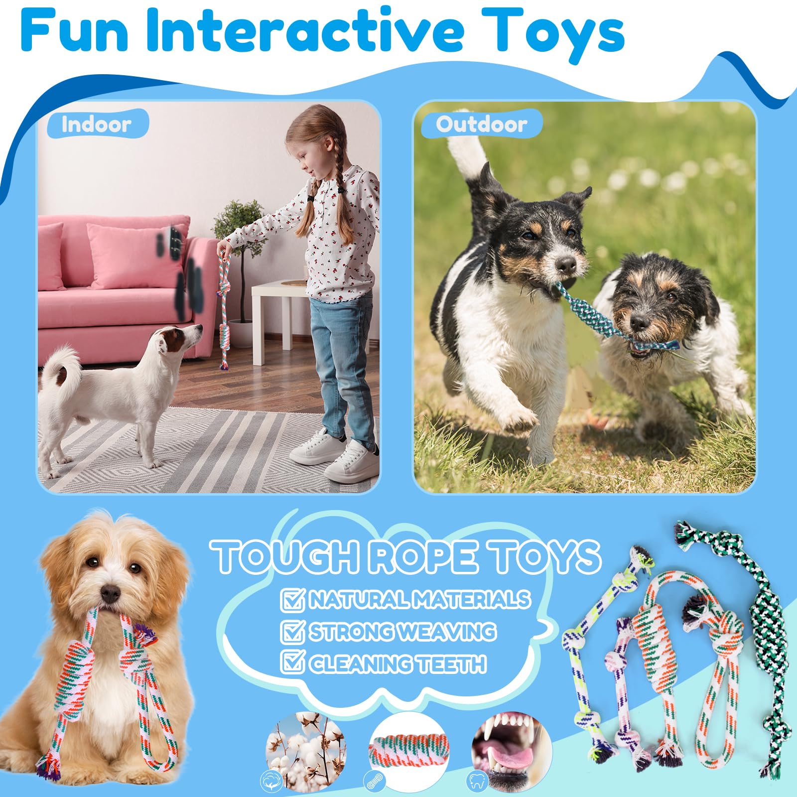 Puppy Chew Toys For Teeth Cleen & Gum Massage, 16 Pack Puppy Teething Toys For 0-6 Months, Soft Plush, Ball And More Rope Intera