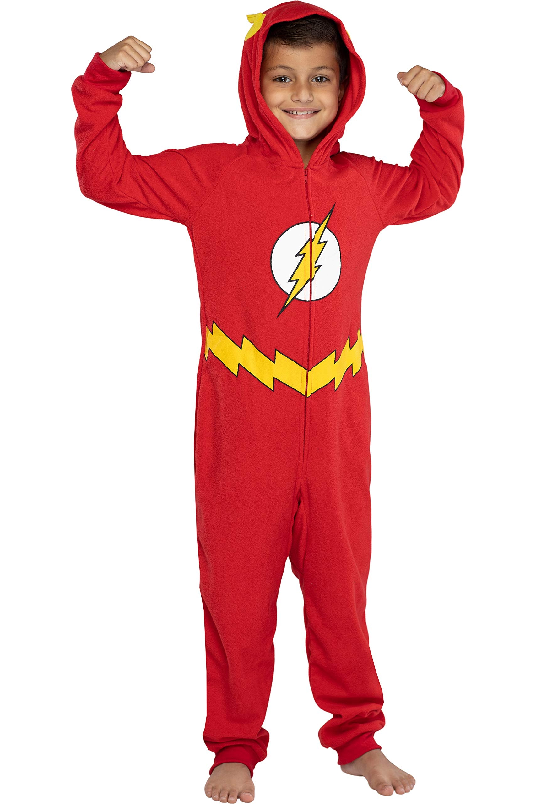 DC Comics Justice League Superhero Matching Family Pajamas Union Suit (Boys, Flash, L/XL)
