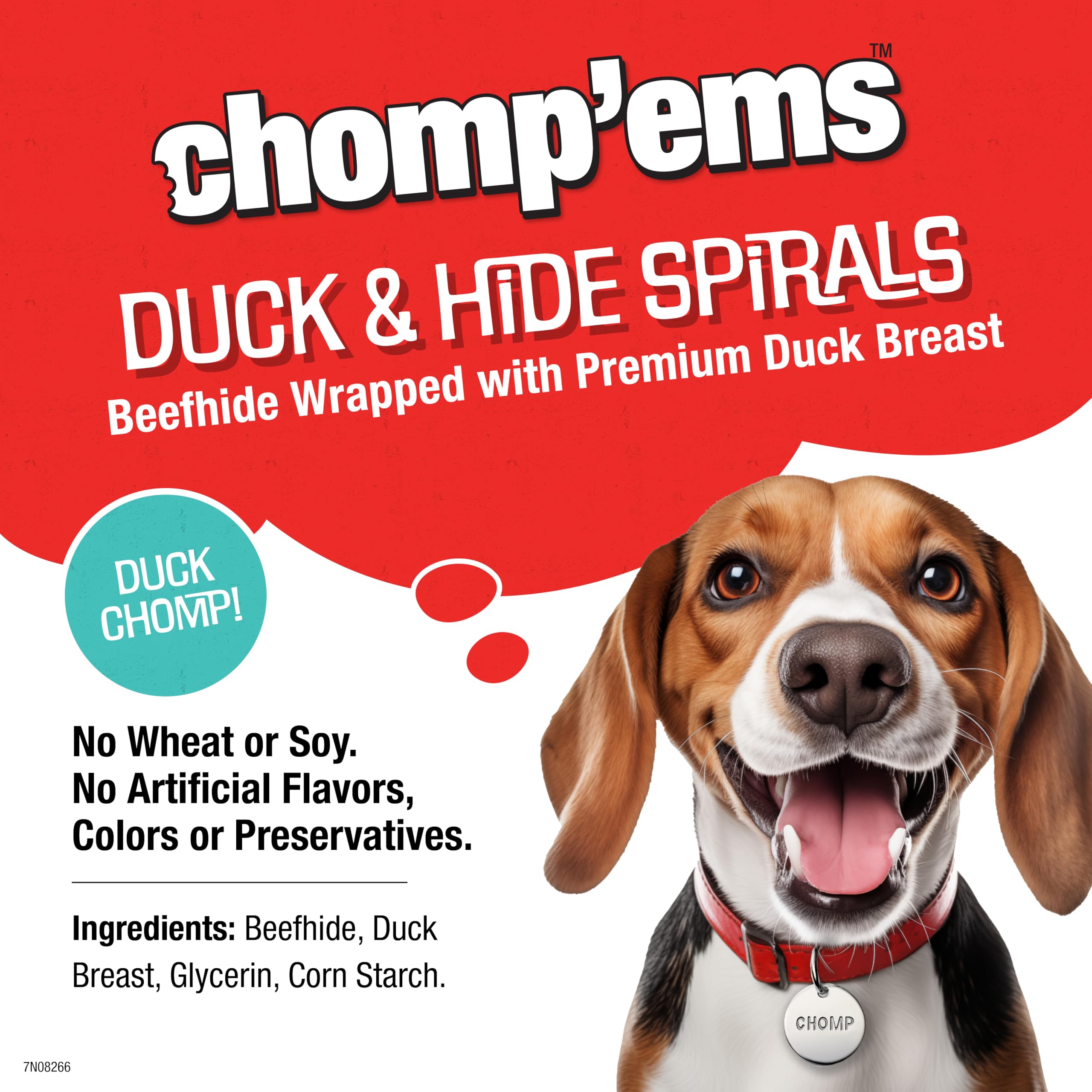 Chompems Premium Beefhide Chews for Dogs, 2 Chews