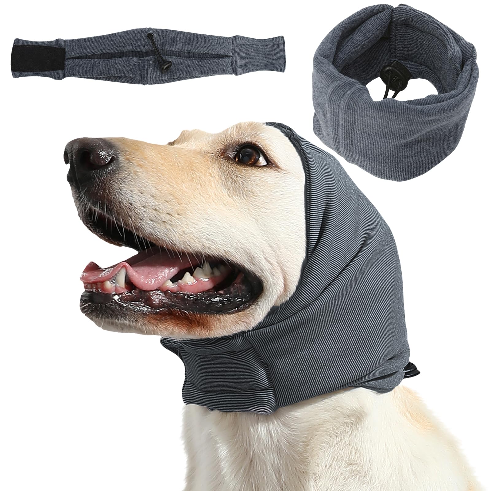 Kercynar Dog Reducing Noise Hoodies - Ear Covers for Bath, Thunderstorms & Anxiety Relief - Warm, Windproof Ear Cover Hat