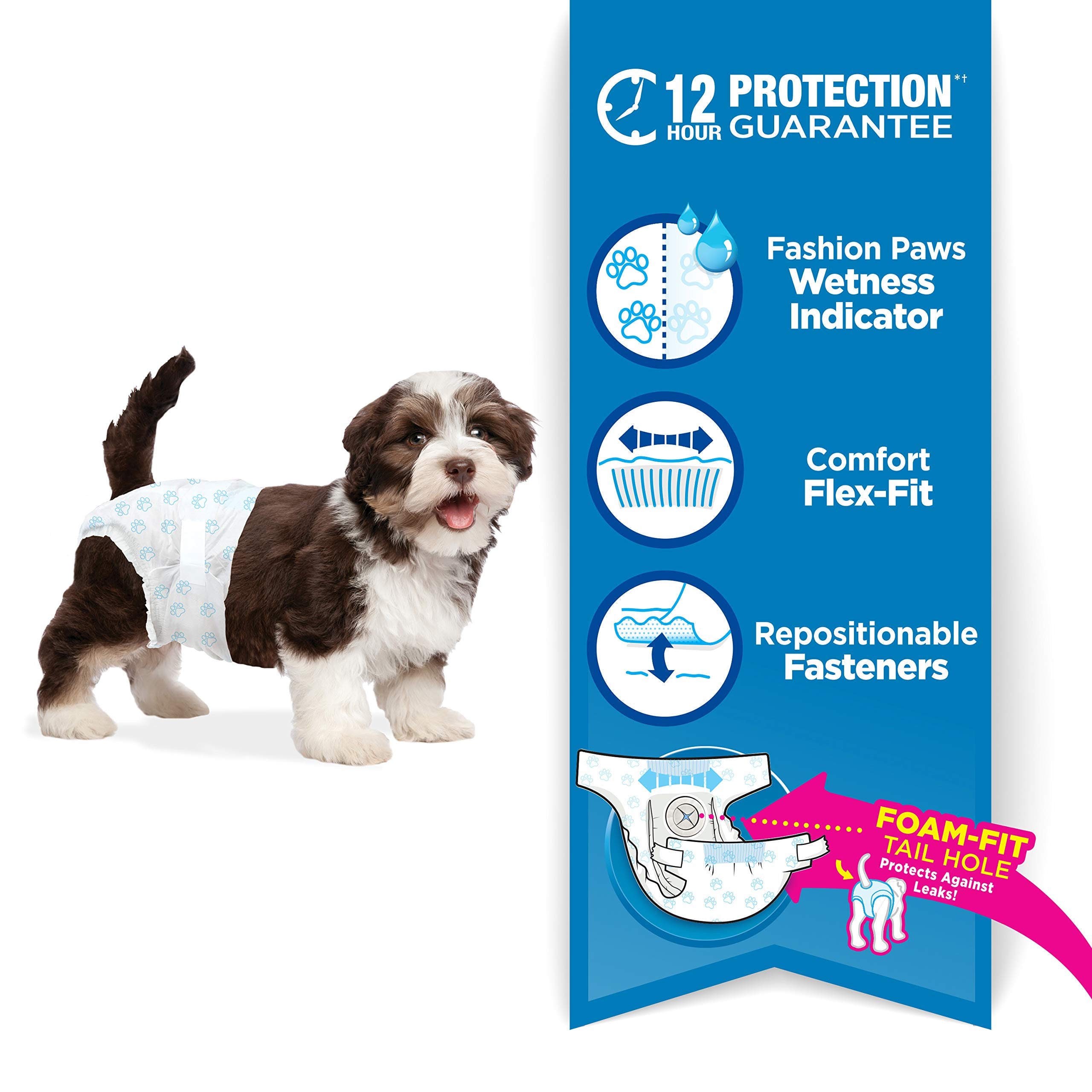 Four Paws Wee-Wee Disposable Dog Diapers Small (12 Count)