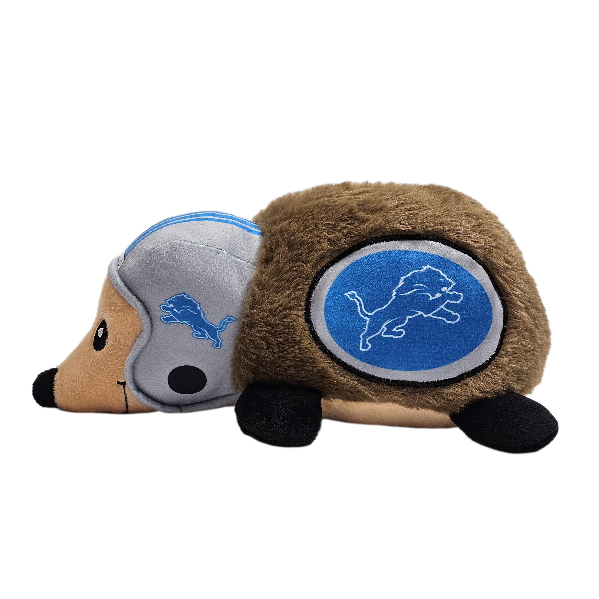 Nfl Detroit Lions Plush Hedgehog Toy For Dogs & Cats, Cool Soft Pet Toy For Fun And Interactive Play, Dog Chew Toy With Squeaker