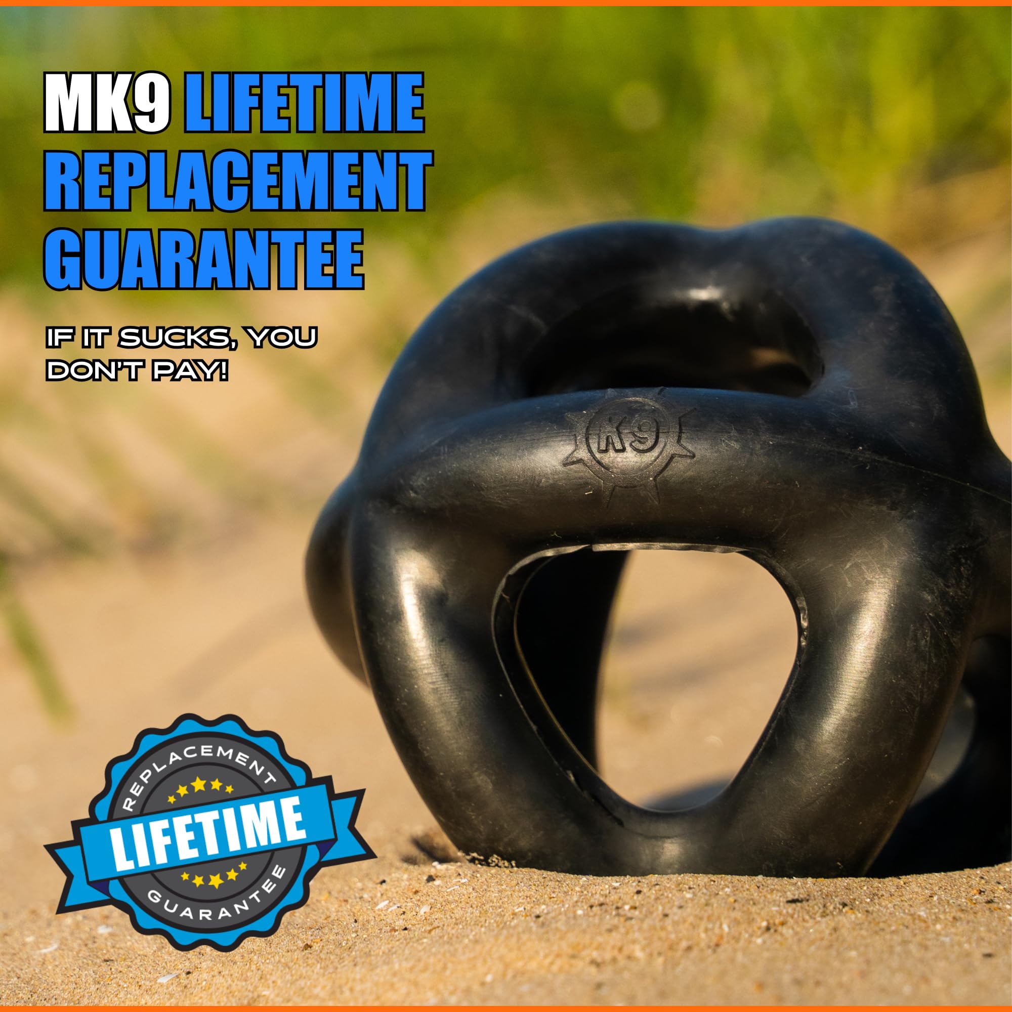 Monster K9 Tough Dog Toys For Aggressive Chewers Large Breed, Ring Ball - Virtually Indestructible Dog Toy Balls For Large Breed And Medium Breed Dogs, Heavy-Duty Rubber Dog Toy Fetch Ball