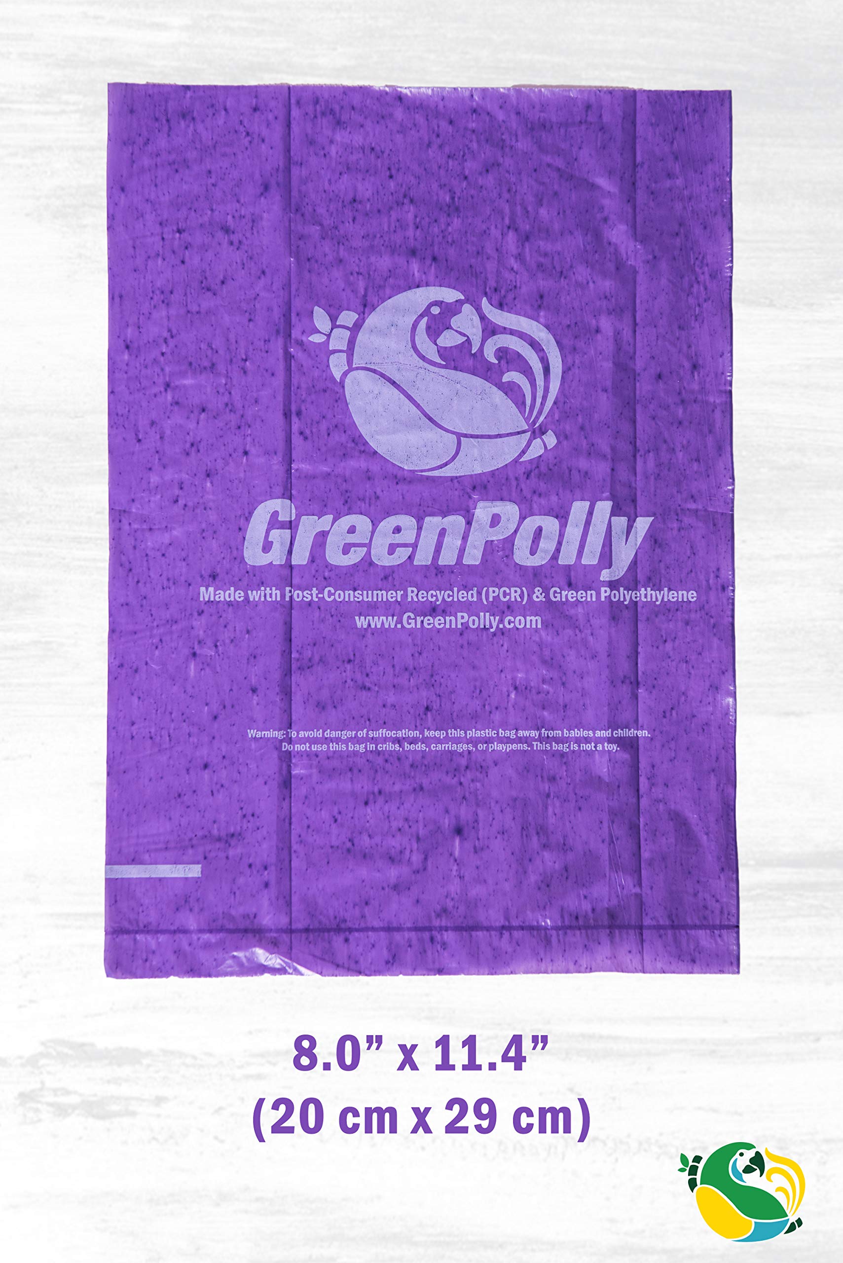 Greenpolly Pet Waste And Dog Poop Bags, 250 Count, Made With 100% Renewed Material, Durable, Purple, Fits In Standard Park Dispensers