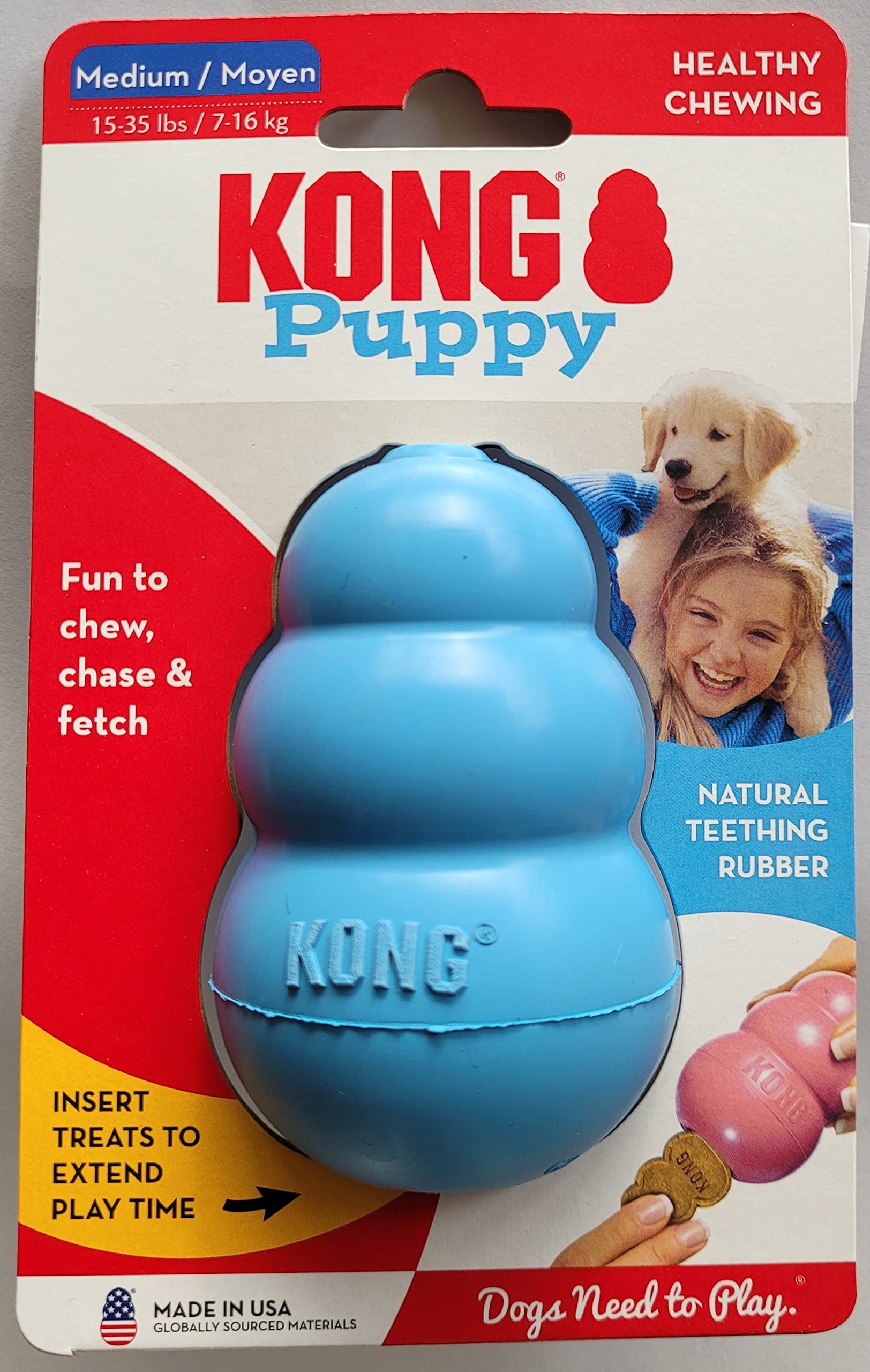 Kong Puppy Kong Dog Toy, Medium, Assorted Colors