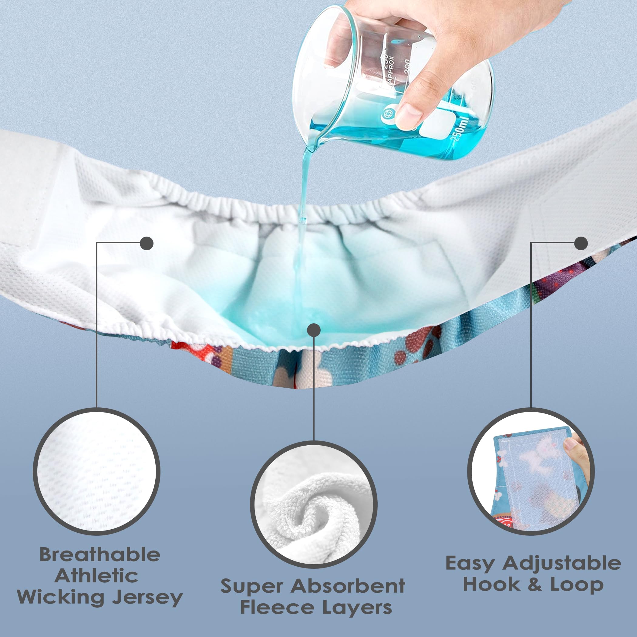 Wegreeco Washable Male Dog Belly Band (Stylish Pattern)- Pack Of 3 - Washable Male Dog Belly Wrap, Dog Diapers Male (Lovely Dogs, Medium)