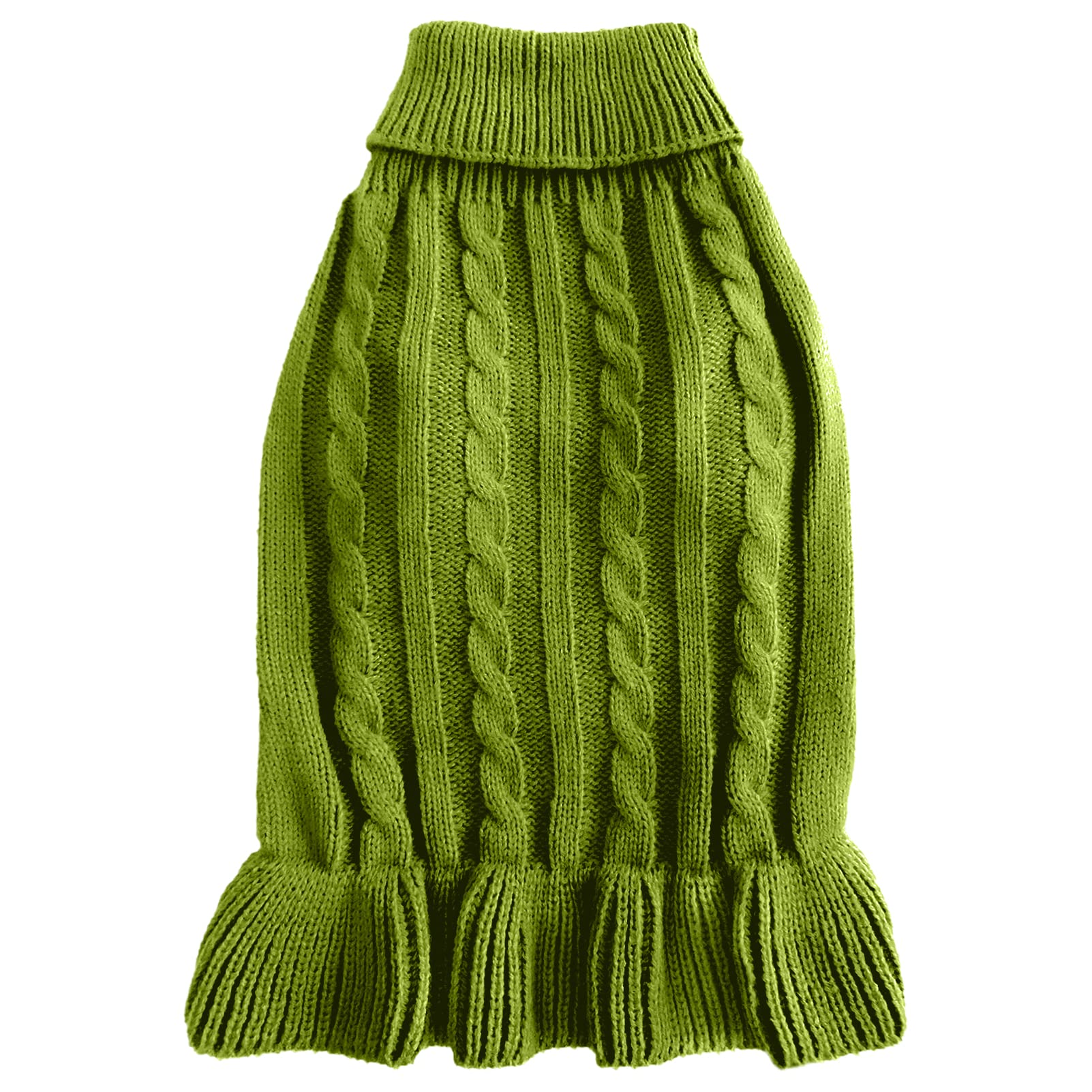 Chborchicen Small Dog Sweaters Knitted Pet Cat Warm Dog Sweatshirt Winter Clothes Kitten Puppy Sweater (Xs, Dress-Light Green)