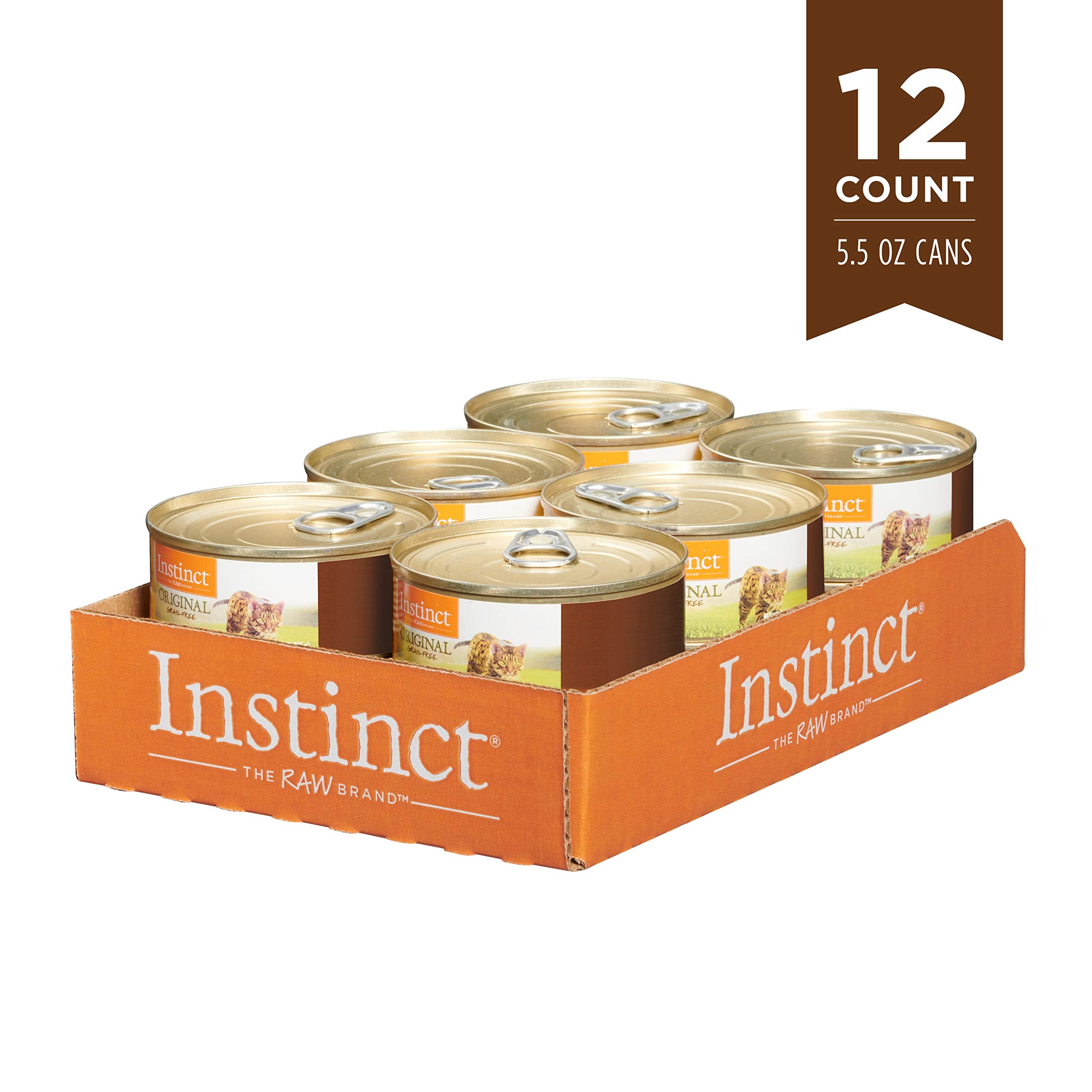 Instinct Original Grain Free Real Rabbit Recipe Natural Wet Canned Cat Food by Natures Variety, 5.5 oz. Cans (Case of 12)