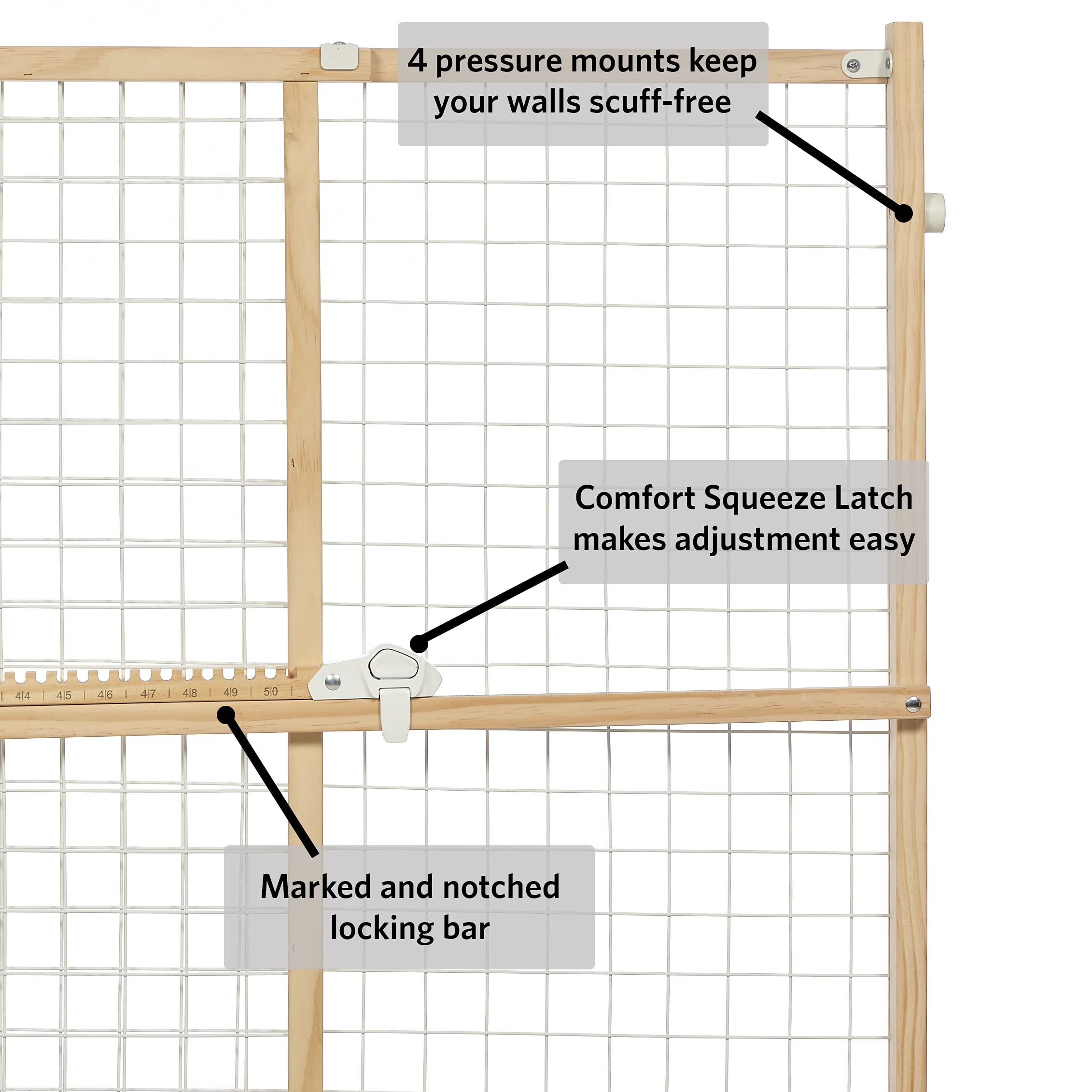 Midwest Homes For Pets Wire Mesh Pet Safety Gate, 32 Inches Tall & Expands 29-50 Inches Wide