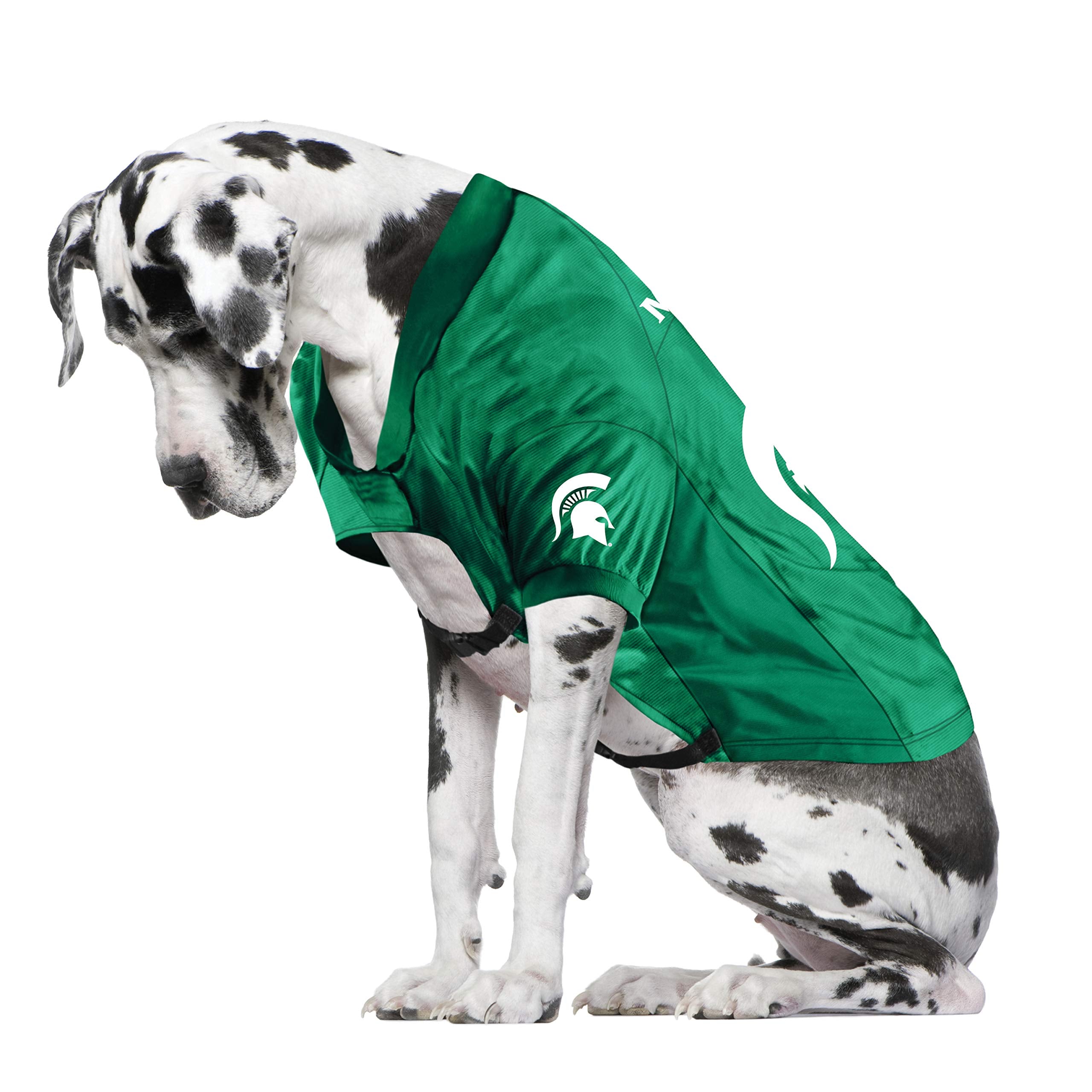 Michigan State Spartans Pet Jersey Stretch Size Big Dog - Special Order