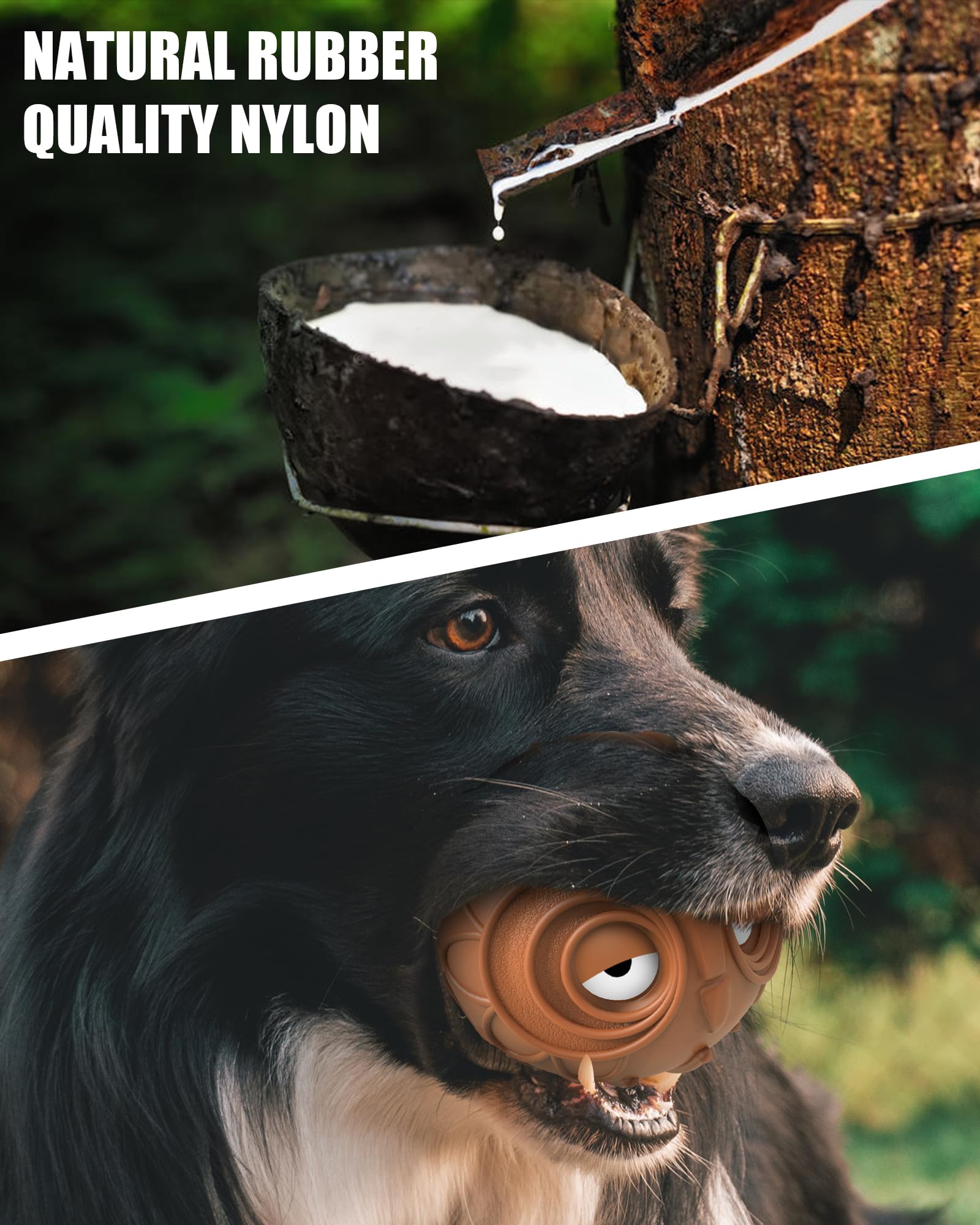 Giggle Ball For Dogs Owl Dog Toys For Aggressive Chewers Medium Large Dogs Fun Gift For Dog Natural Rubber Herding Ball For Dogs Cute Owl Hoot Brown New