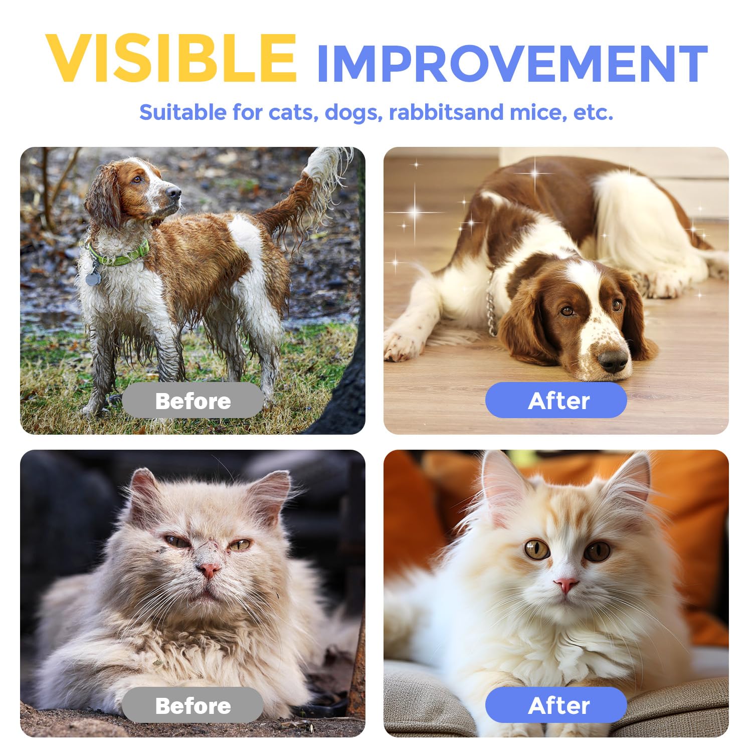 Pupmate Pet Cleaning Glove Wipes For Dogs & Cats, Hypoallergenic Deodorizing Disposable No-Rinse Grooming Wipes, Extra Thick Bat