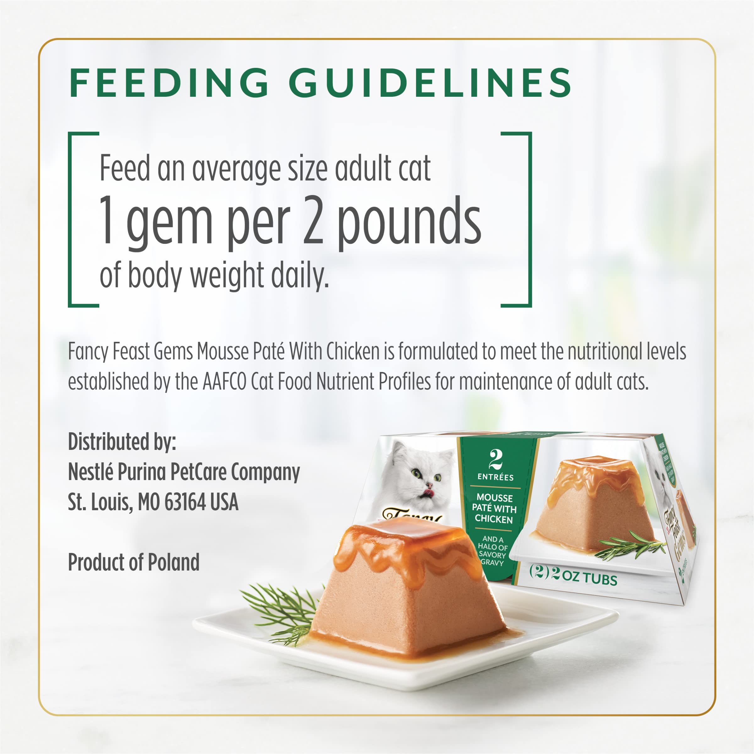 Fancy Feast Gems Pate Cat Food Mousse With Chicken and a Halo of Savory Gravy Cat Food - (Pack of 8) 4 oz. Boxes