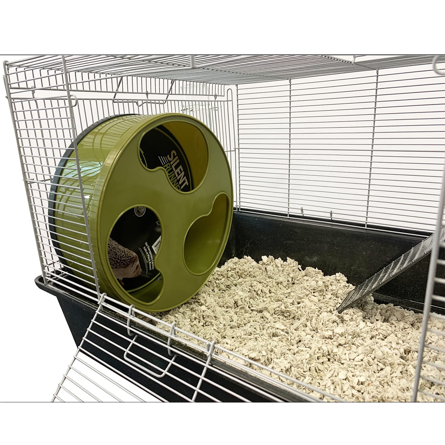 Silent Runner 12' Wide + Cage Attachment - Silent, Fast, Durable Exercise Wheel - Sugar Gliders, Degus, Rats, Hedgehogs, Prairie Dogs & Small Pets