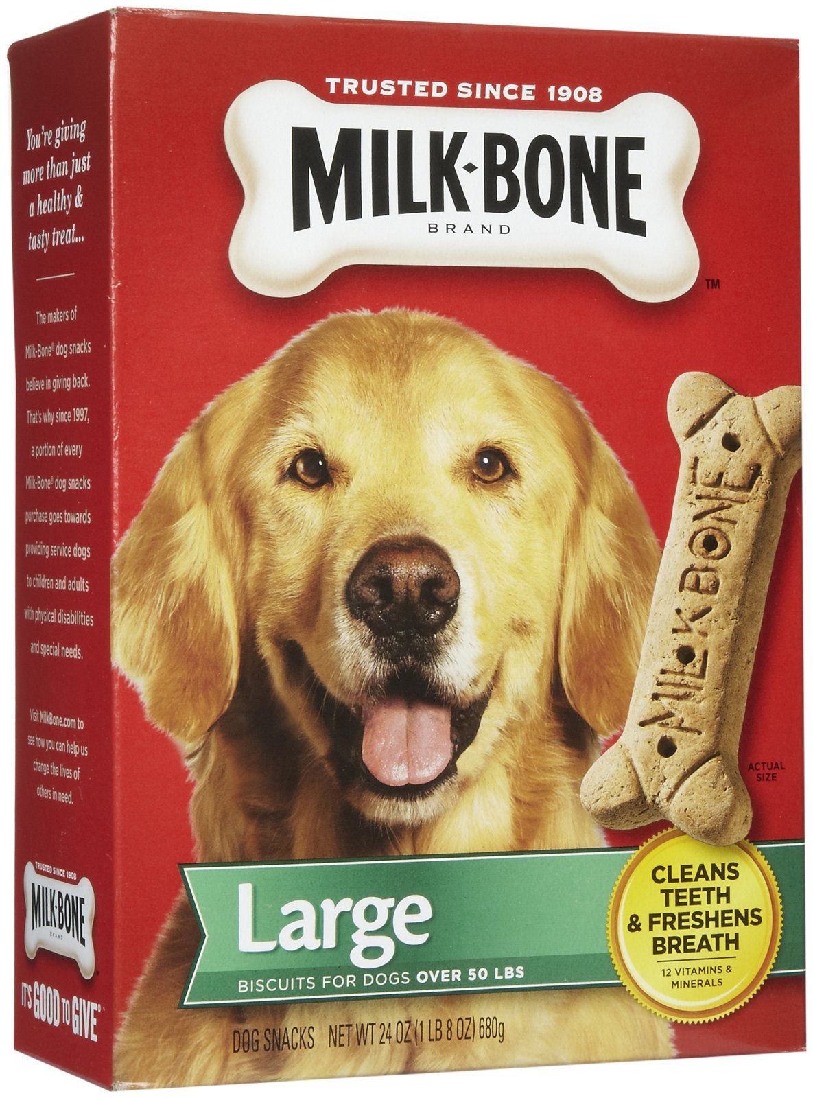 Pet Food Milk Bone Dog Snack (Set of 12) Size: Large