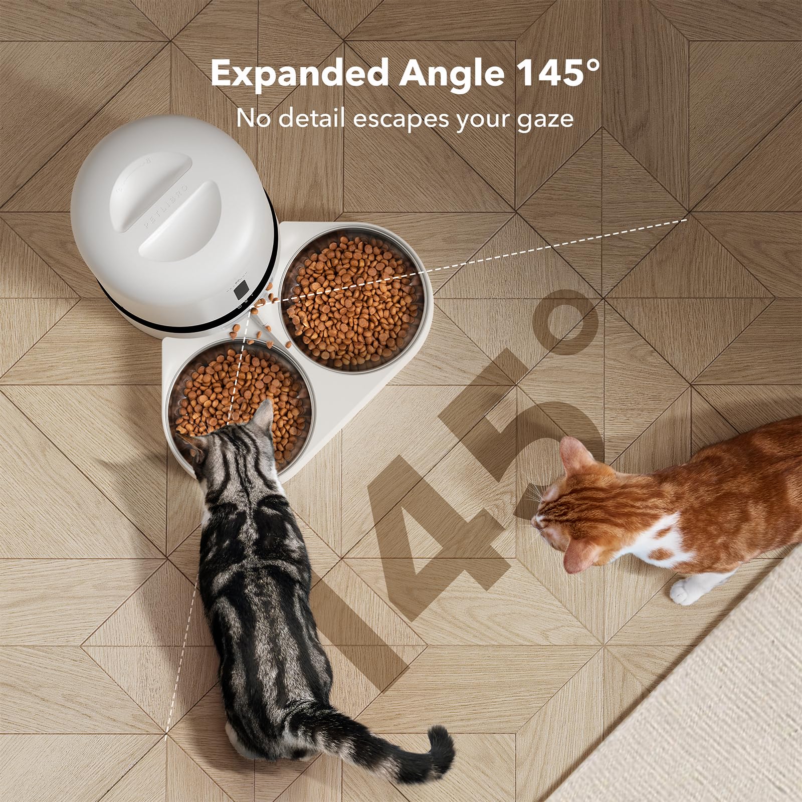 PETLIBRO Automatic Cat Feeder with Camera for Two Cats, 1080P HD Video with Night Vision, 5G WiFi Pet Feeder with Phone APP Cont