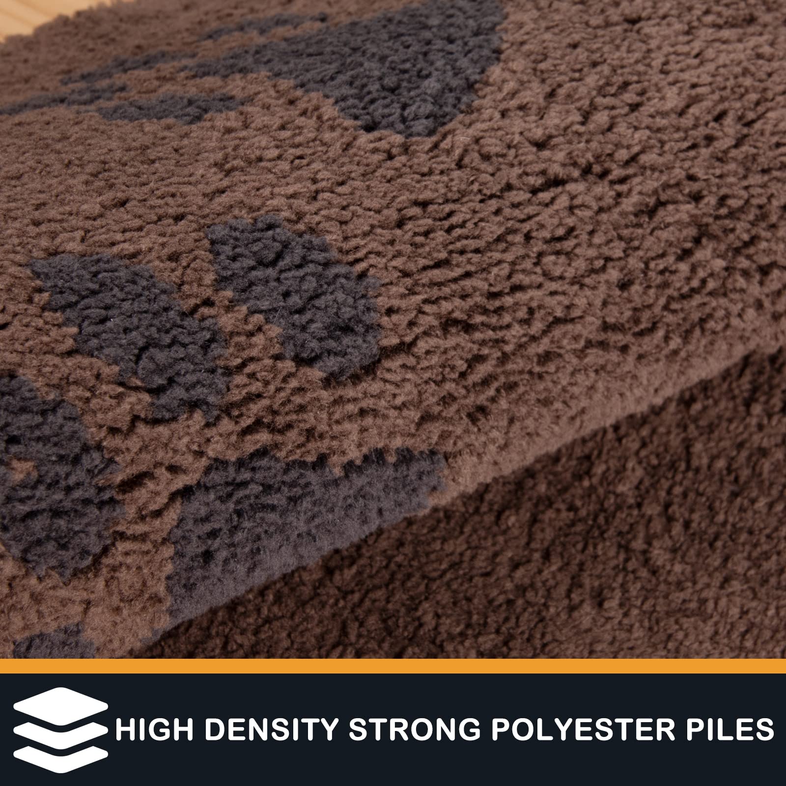 Purrugs Dirt Trapper Door Mat 24'' X 59'', Non-Skid/Slip Machine Washable Microfiber Entrance Rug, Shoes Scraper, Dog Doormat, S